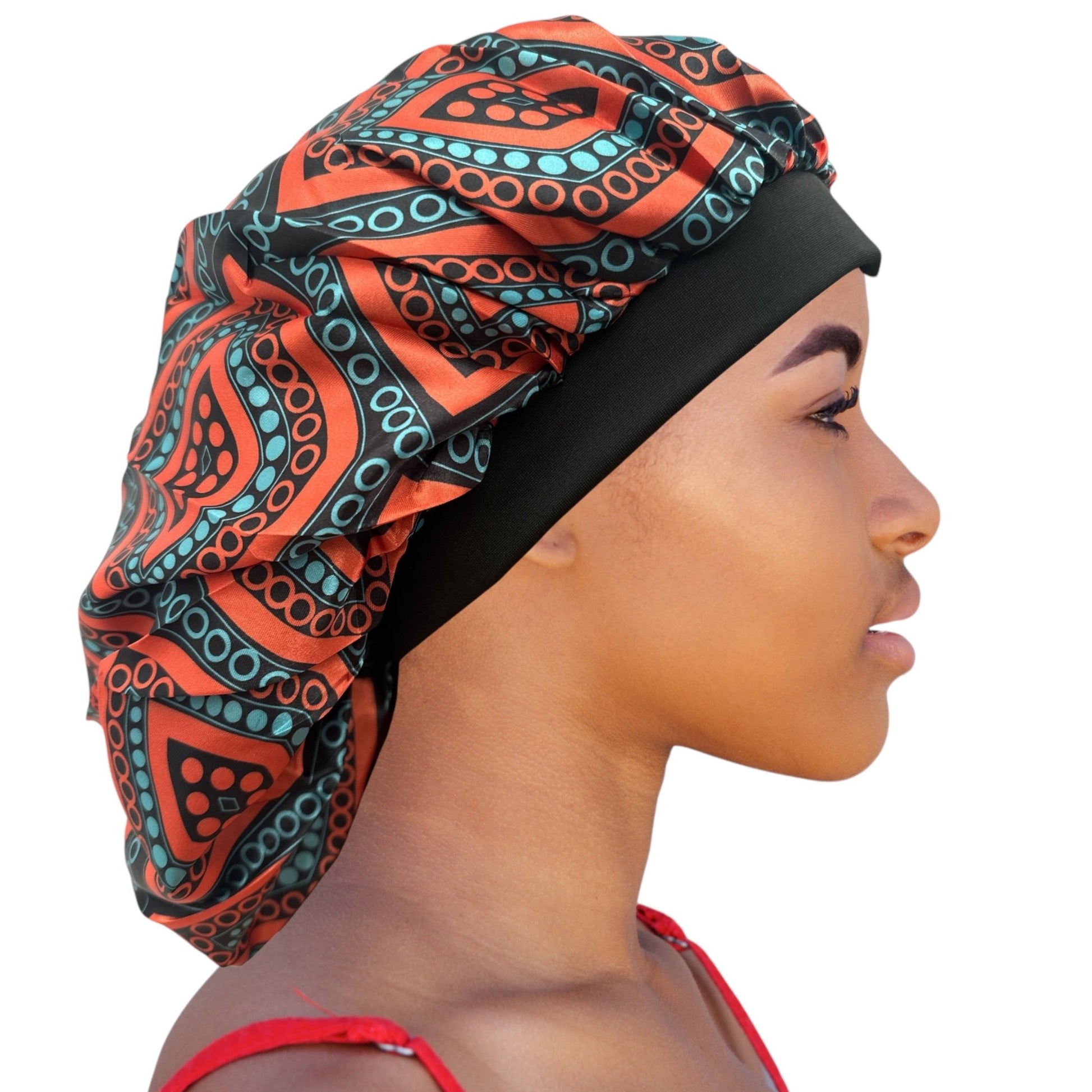 Floral Printed Satin Silk Bonnet Cap – Stylish & Breathable Hair Protection for All Hair Types - Fatisha Boutique