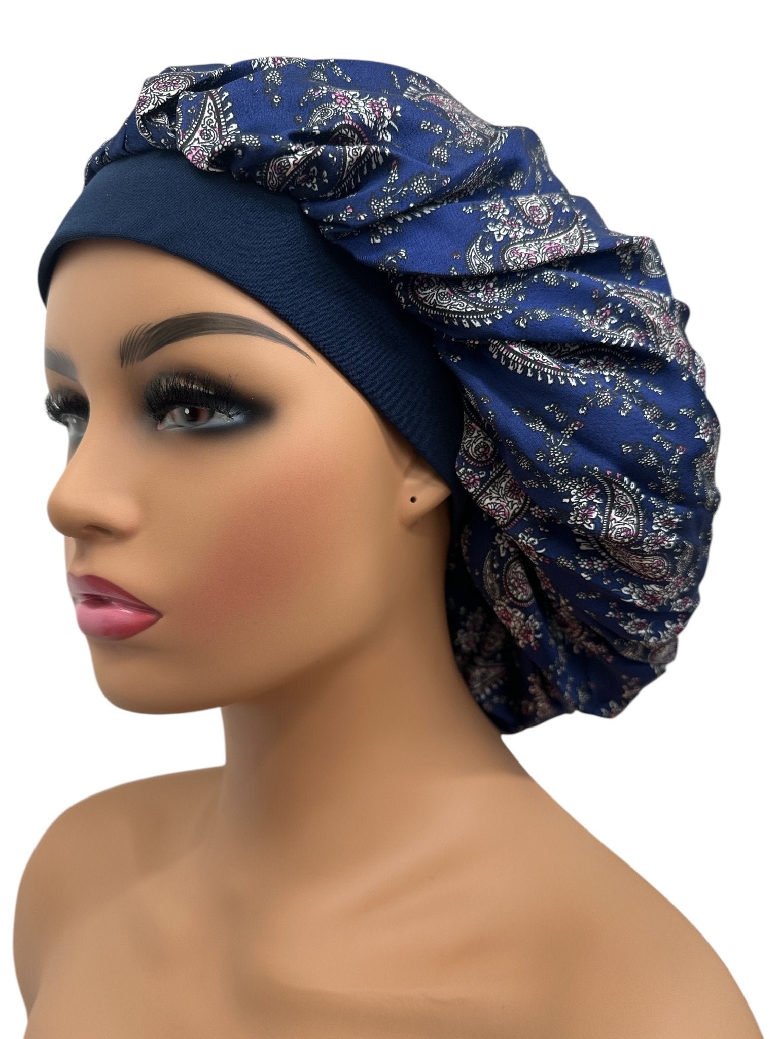Floral Printed Satin Silk Bonnet Cap – Stylish & Breathable Hair Protection for All Hair Types - Fatisha Boutique