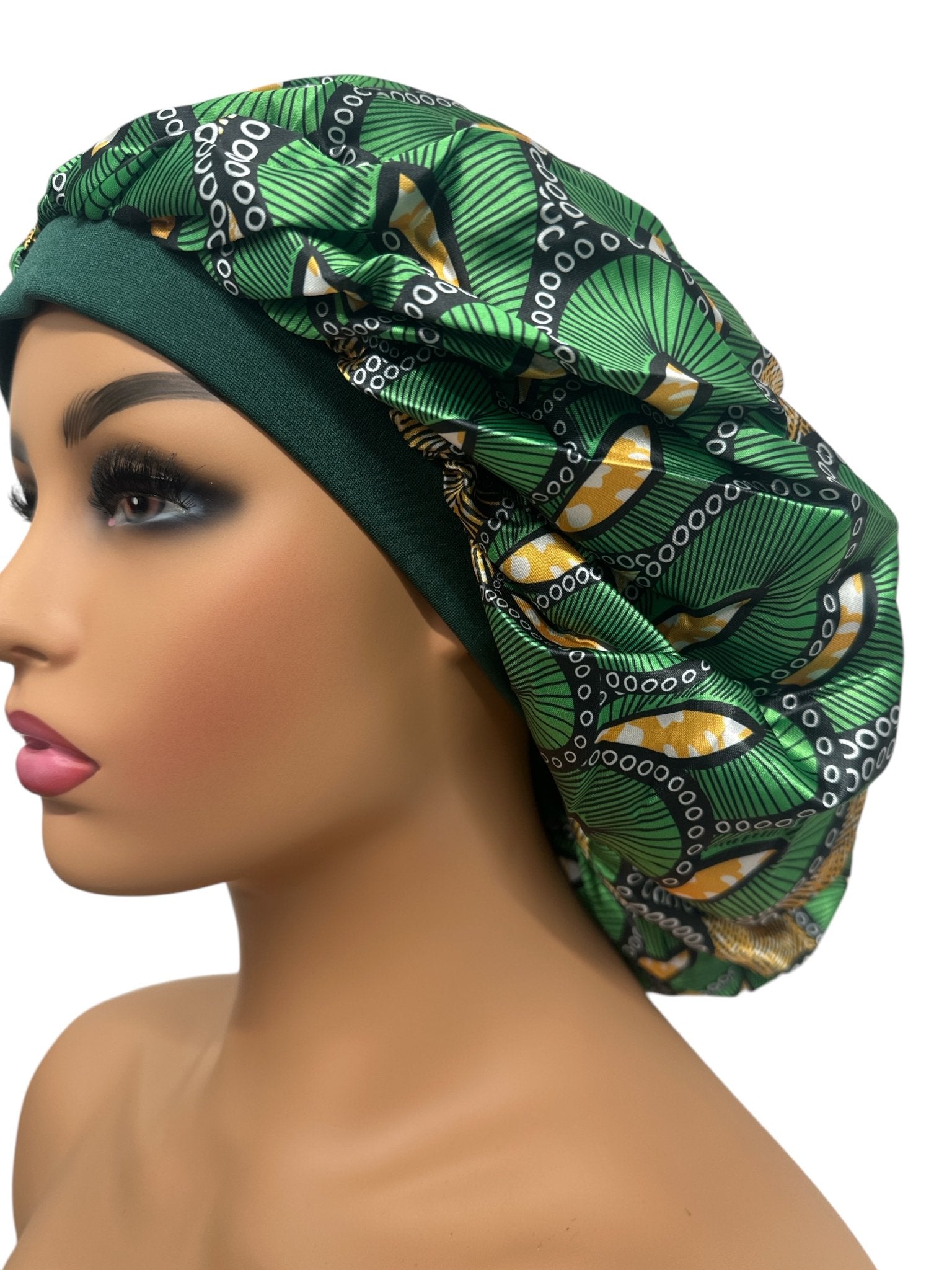 Floral Printed Satin Silk Bonnet Cap – Stylish & Breathable Hair Protection for All Hair Types - Fatisha Boutique