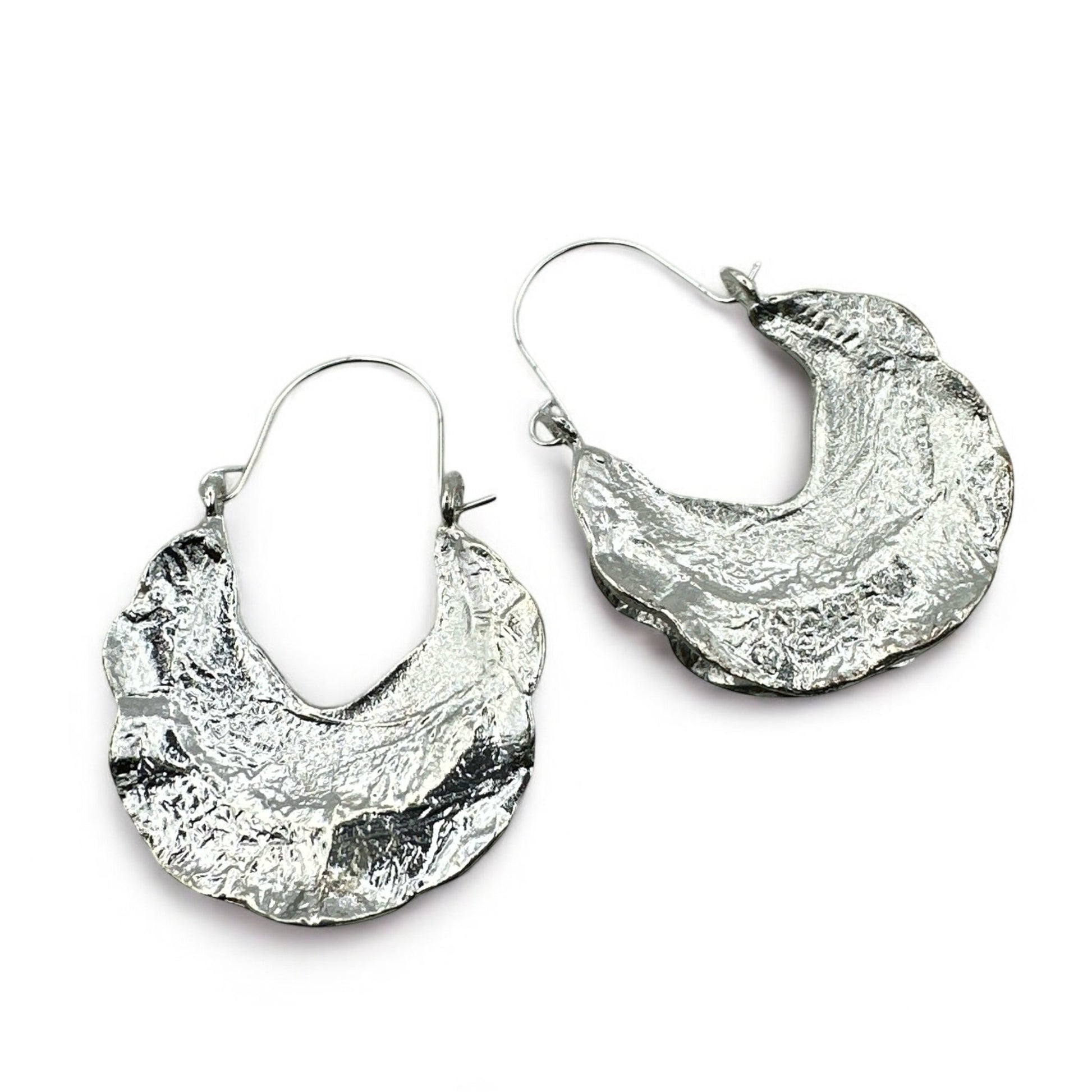 Fulani Style Dangle Brass Earrings – Handcrafted Tribal Hoops - Fatisha Boutique
