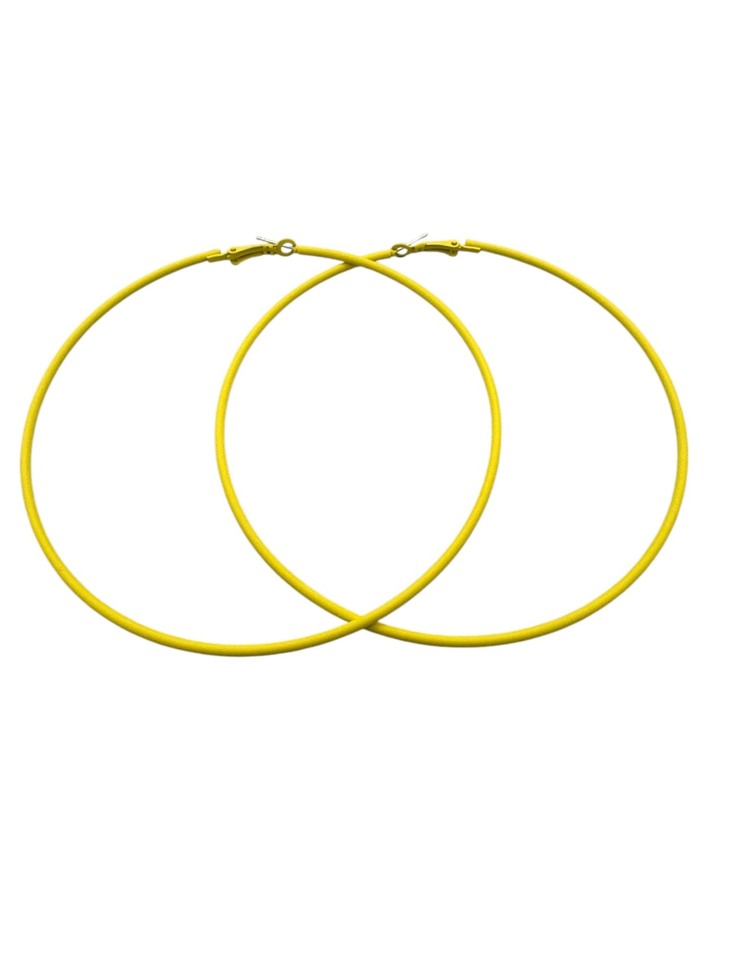 Funky 10cm Colourful Retro Round Hoop Earrings - Fatisha Boutique