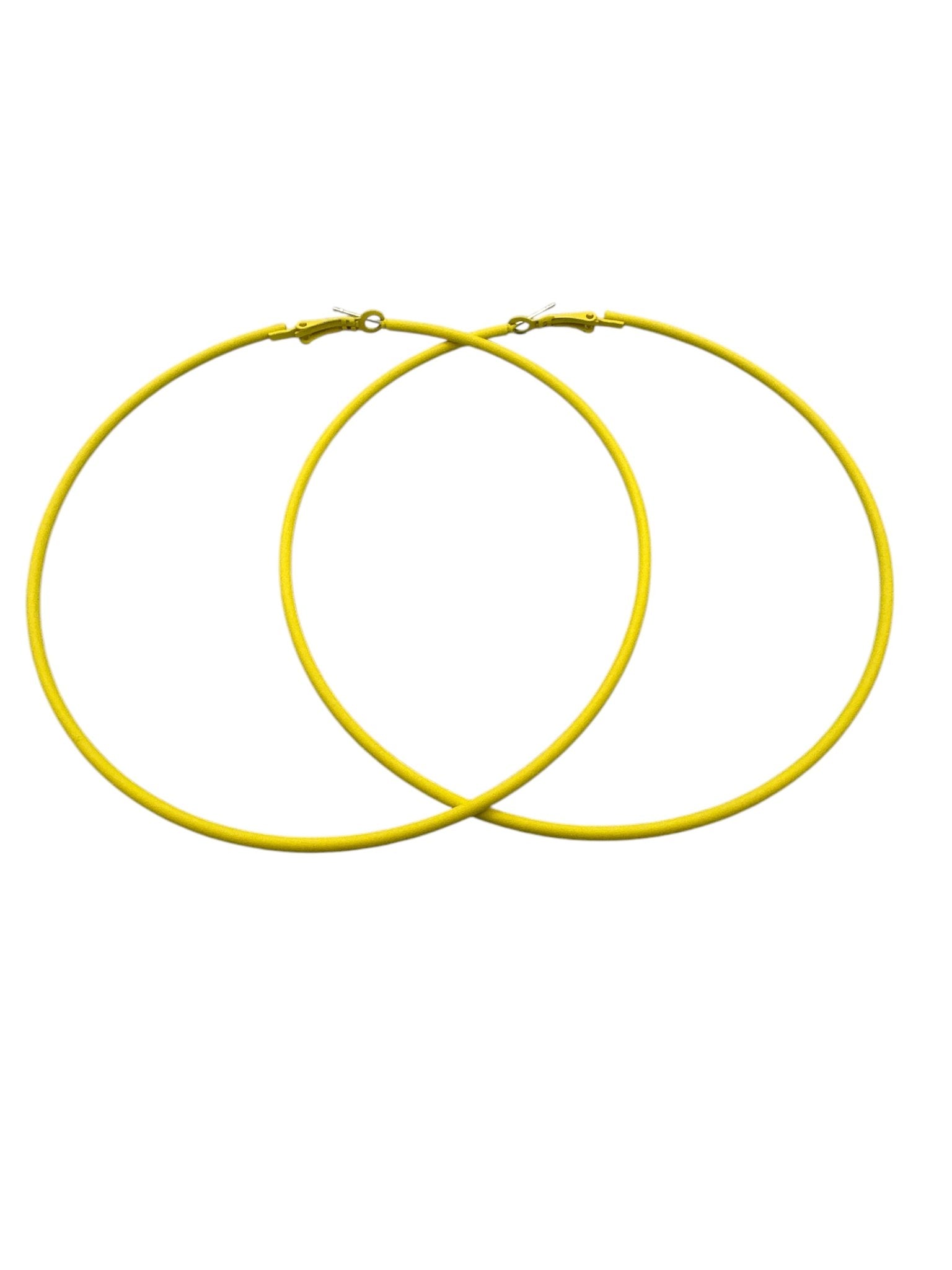Funky 10cm Colourful Retro Round Hoop Earrings - Fatisha Boutique