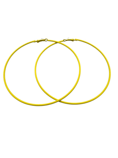 Funky 10cm Colourful Retro Round Hoop Earrings - Fatisha Boutique