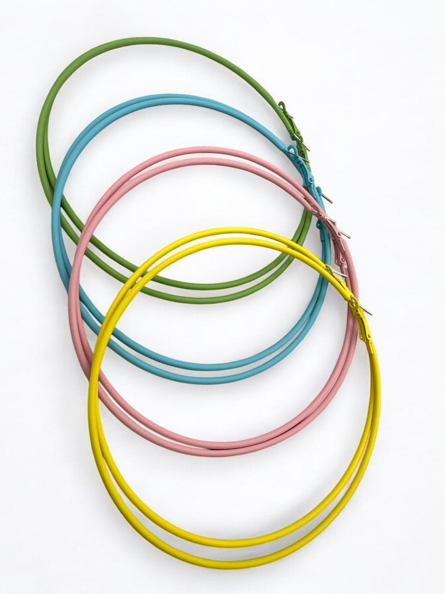 Funky 10cm Colourful Retro Round Hoop Earrings - Fatisha Boutique