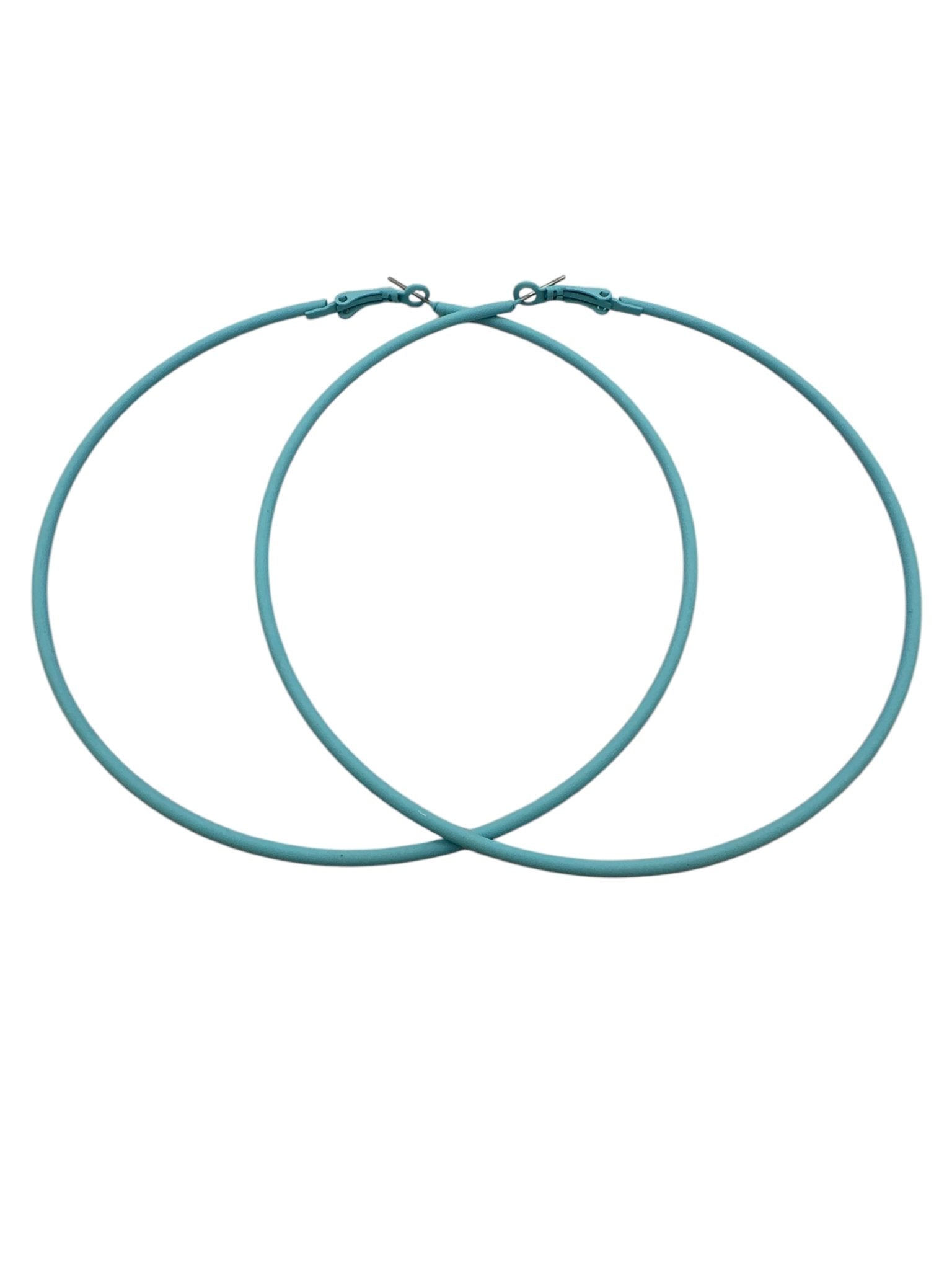 Funky 10cm Colourful Retro Round Hoop Earrings - Fatisha Boutique