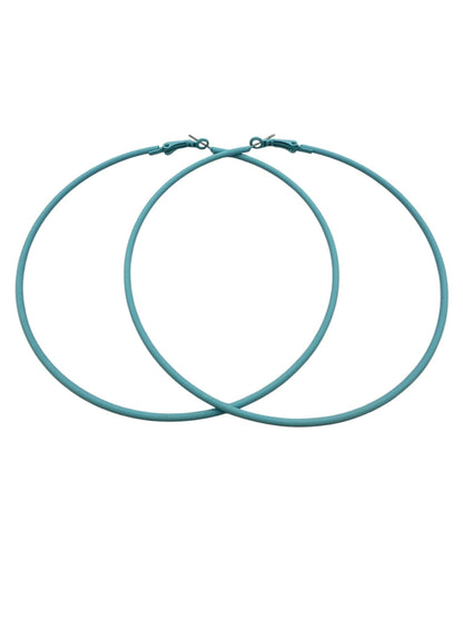 Funky 10cm Colourful Retro Round Hoop Earrings - Fatisha Boutique