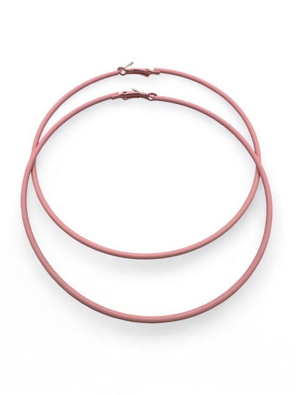 Funky 10cm Colourful Retro Round Hoop Earrings - Fatisha Boutique