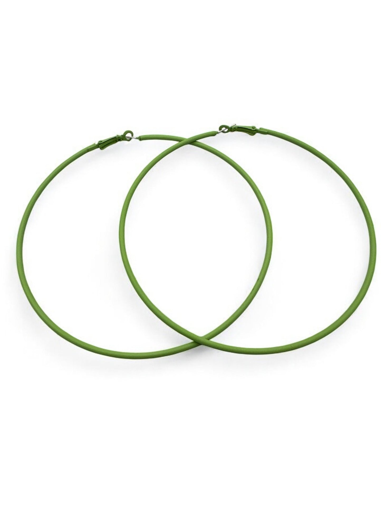 Funky 10cm Colourful Retro Round Hoop Earrings - Fatisha Boutique