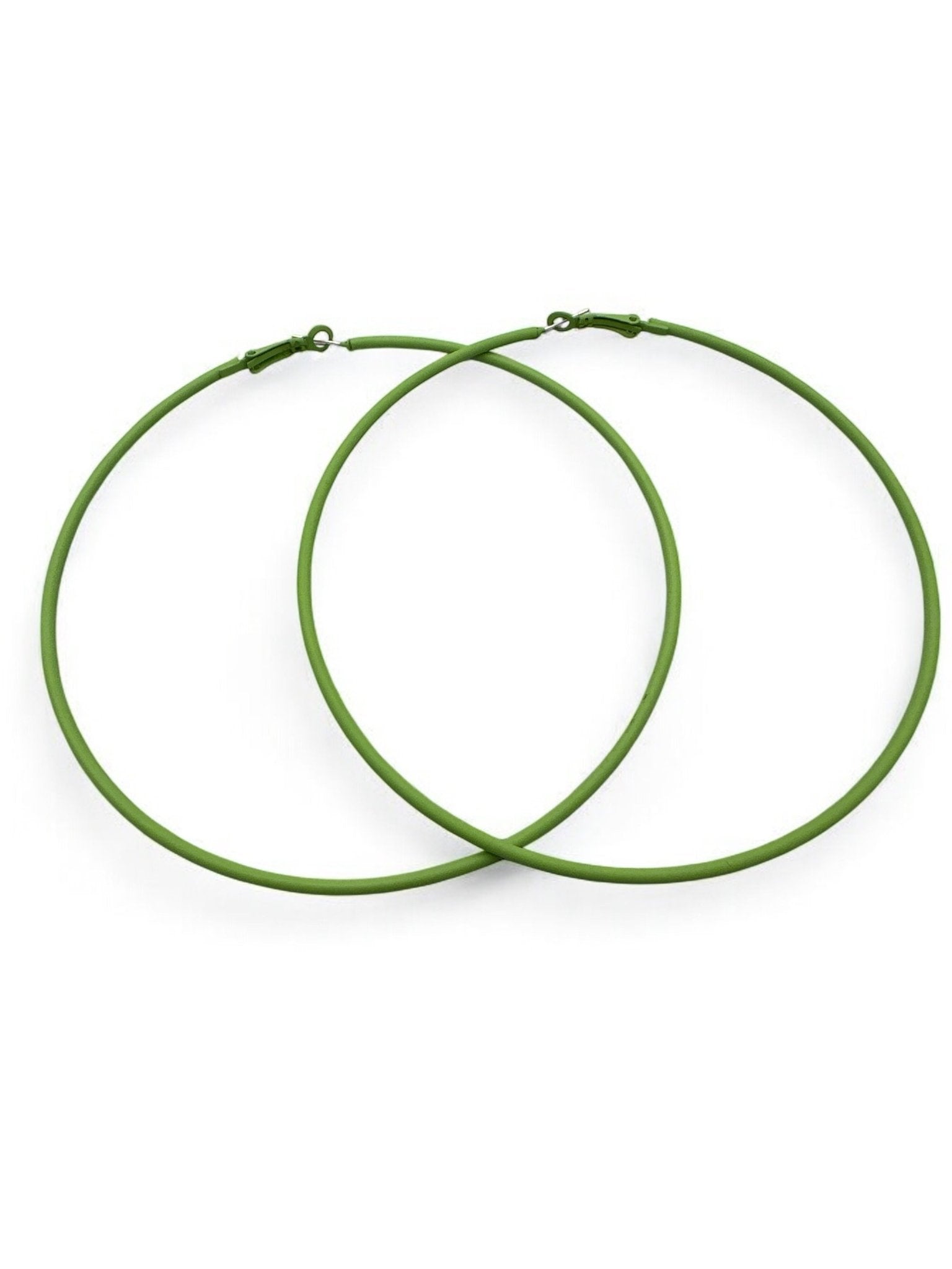 Funky 10cm Colourful Retro Round Hoop Earrings - Fatisha Boutique