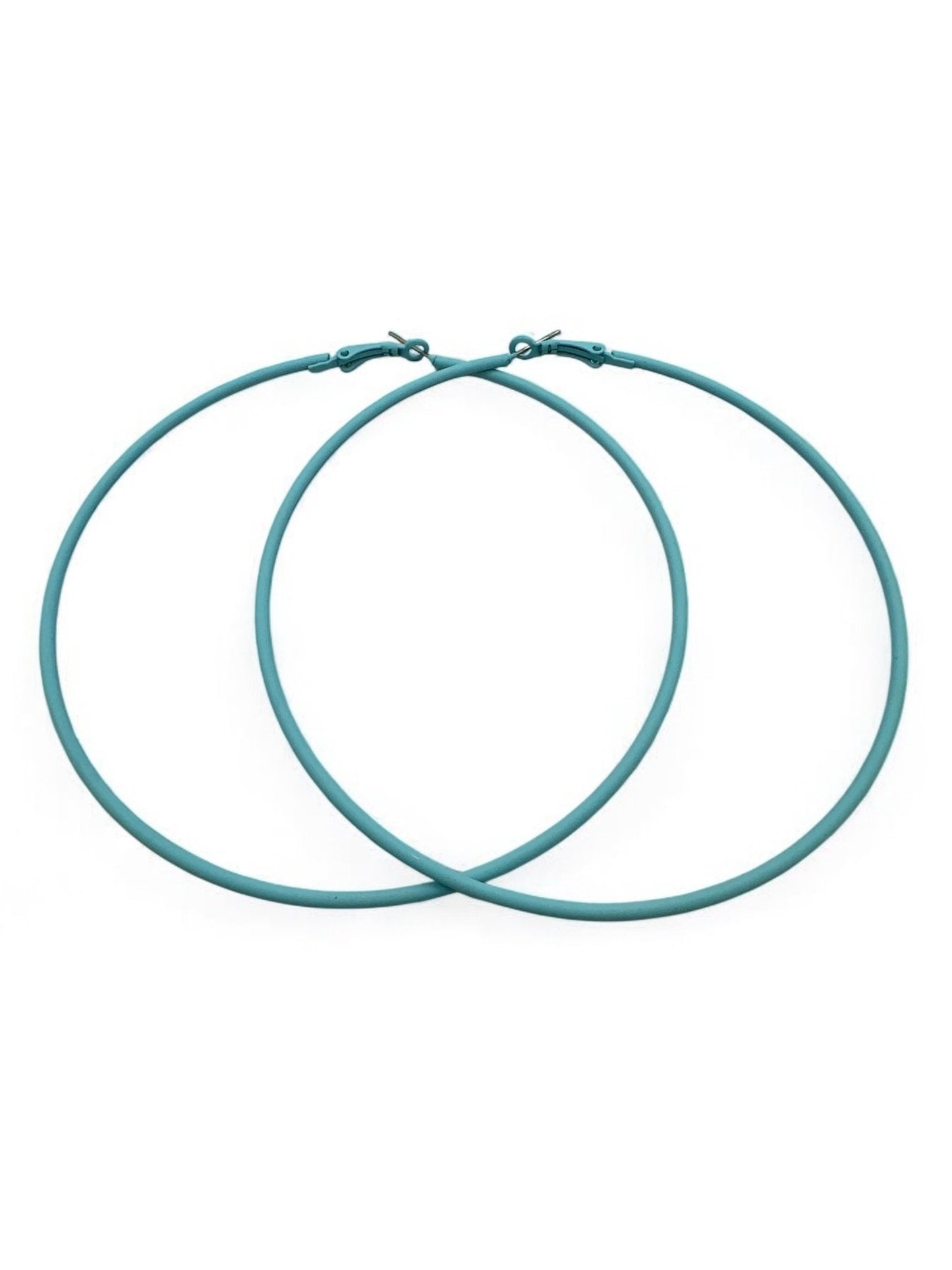 Funky 10cm Colourful Retro Round Hoop Earrings - Fatisha Boutique