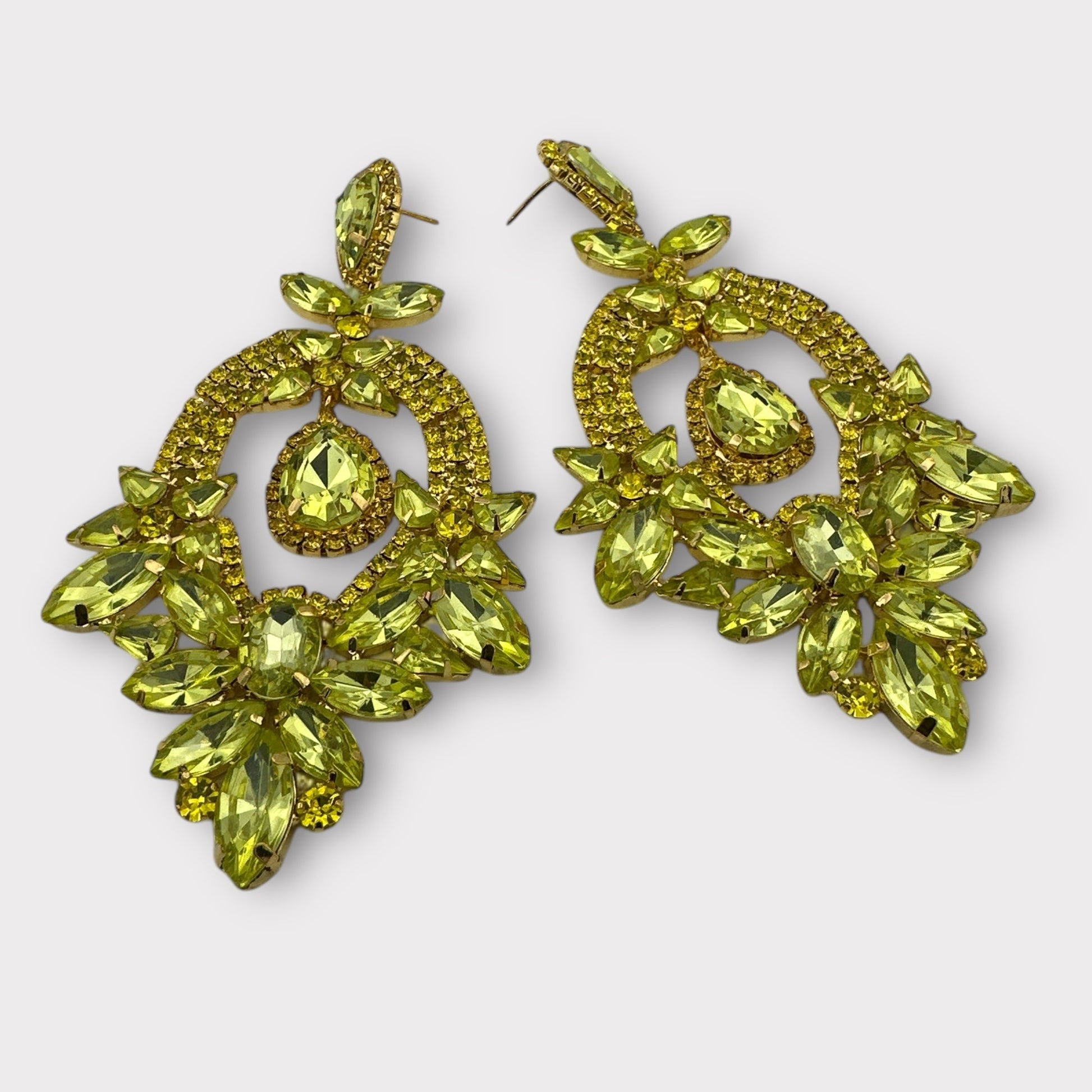 Glamorous Crystal Diamante Dangle Earrings – Bold Statement Sparkly Jewellery for Women - Fatisha Boutique