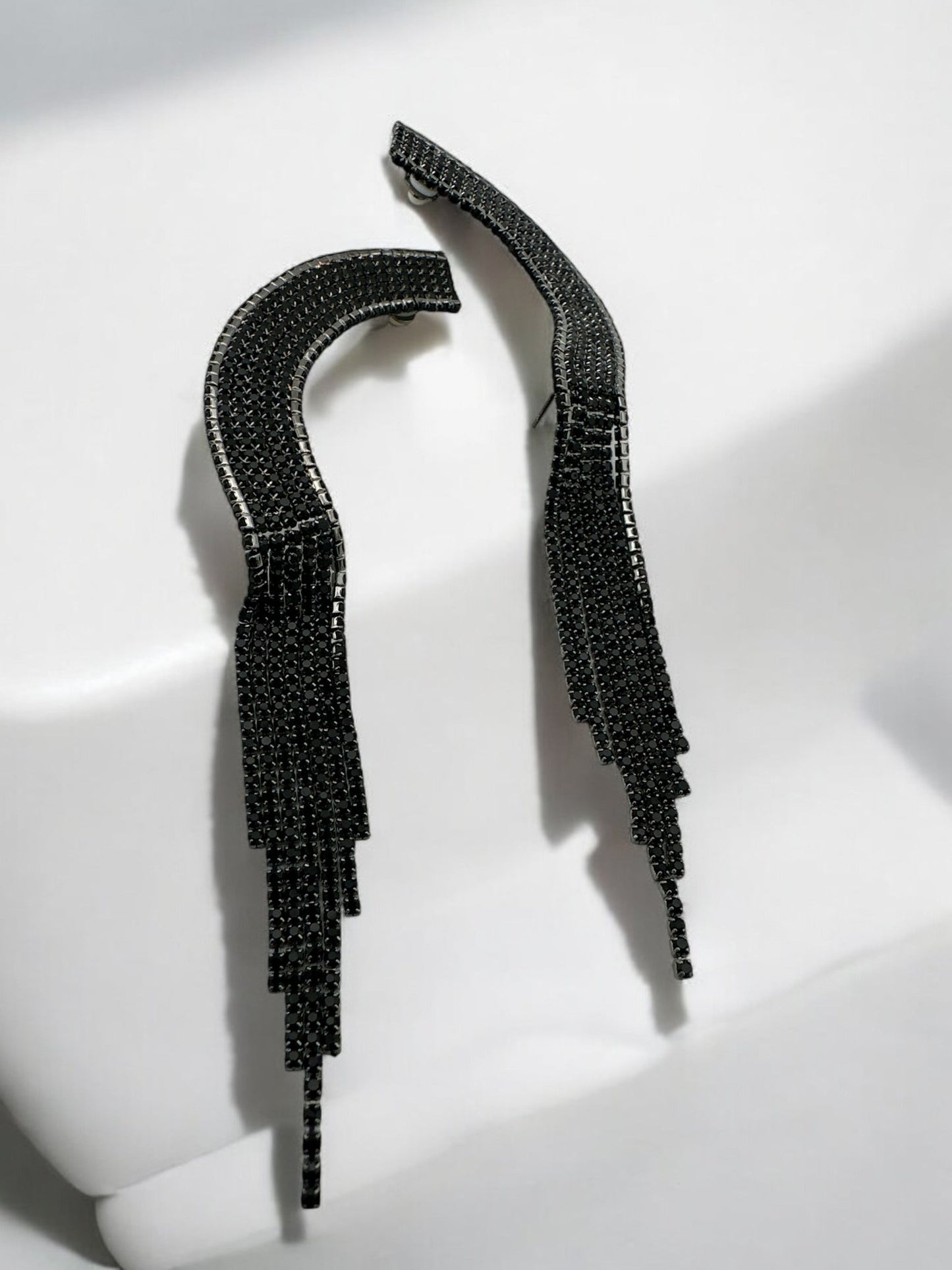 Glamorous Crystal Diamante Rhinestone Wrapped Stud Earrings - Fatisha Boutique