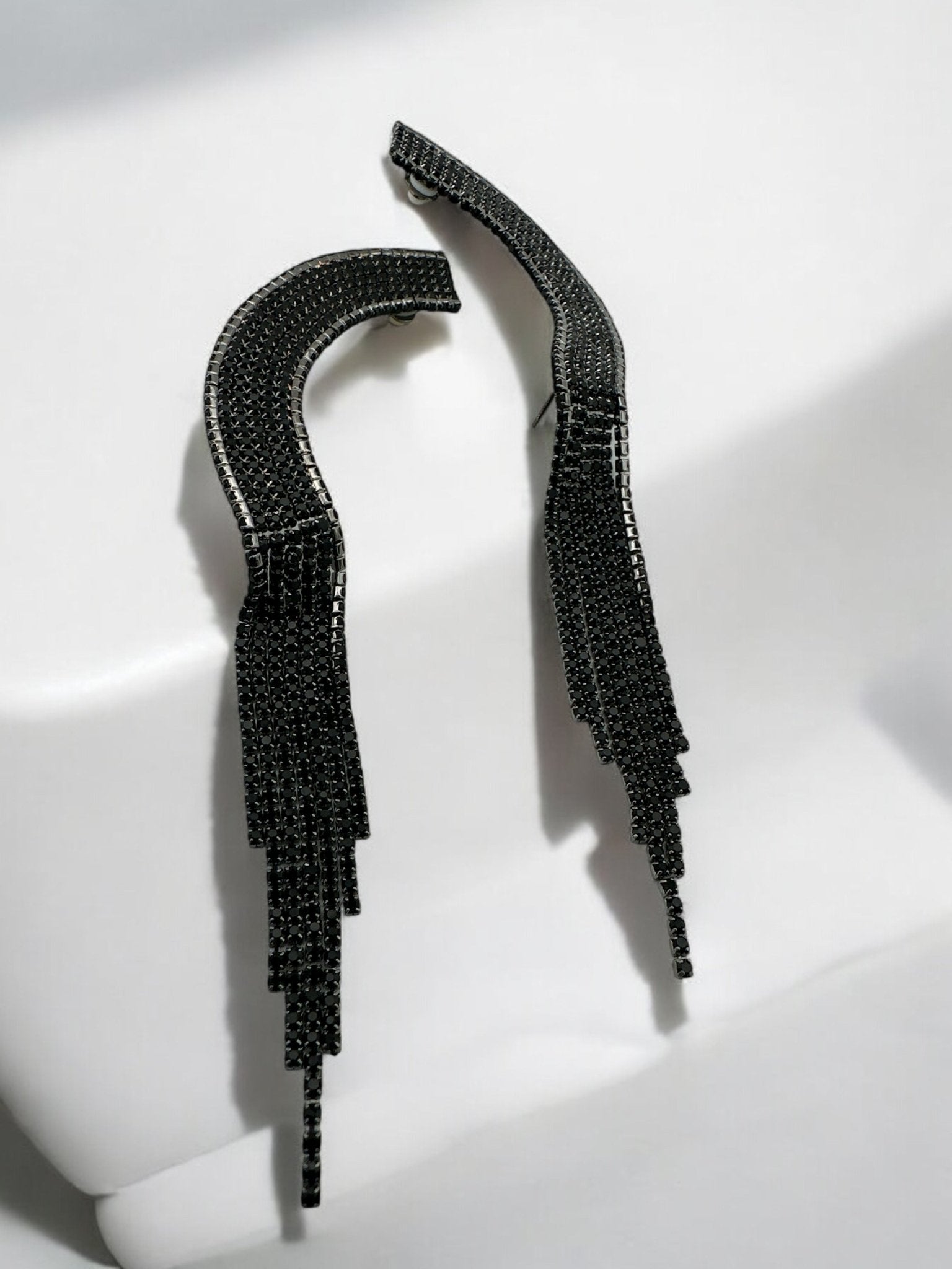 Glamorous Crystal Diamante Rhinestone Wrapped Stud Earrings - Fatisha Boutique