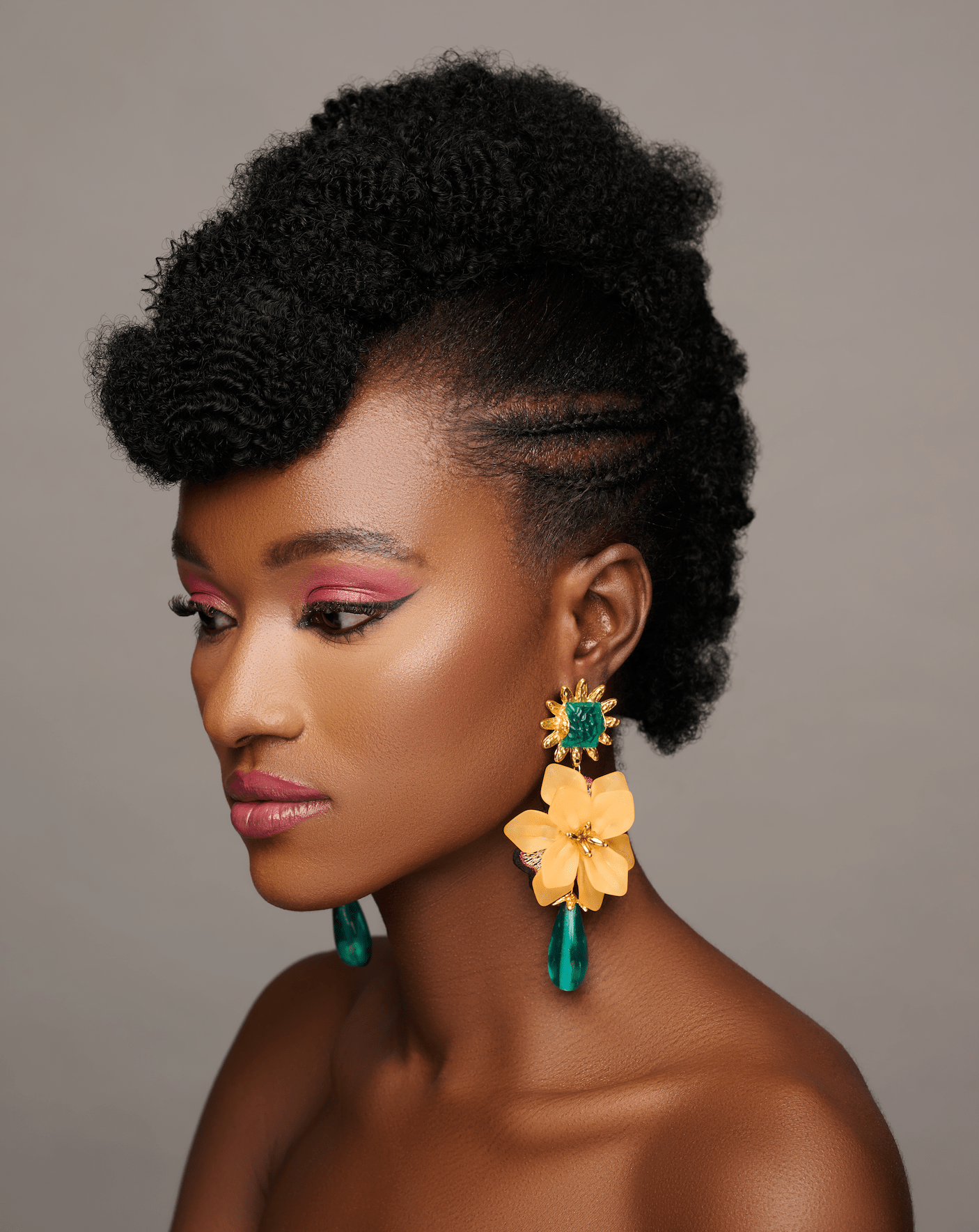 Gorgeous Bohemian Long Acrylic Resin Flower Dangle Statement Earrings - Fatisha Boutique