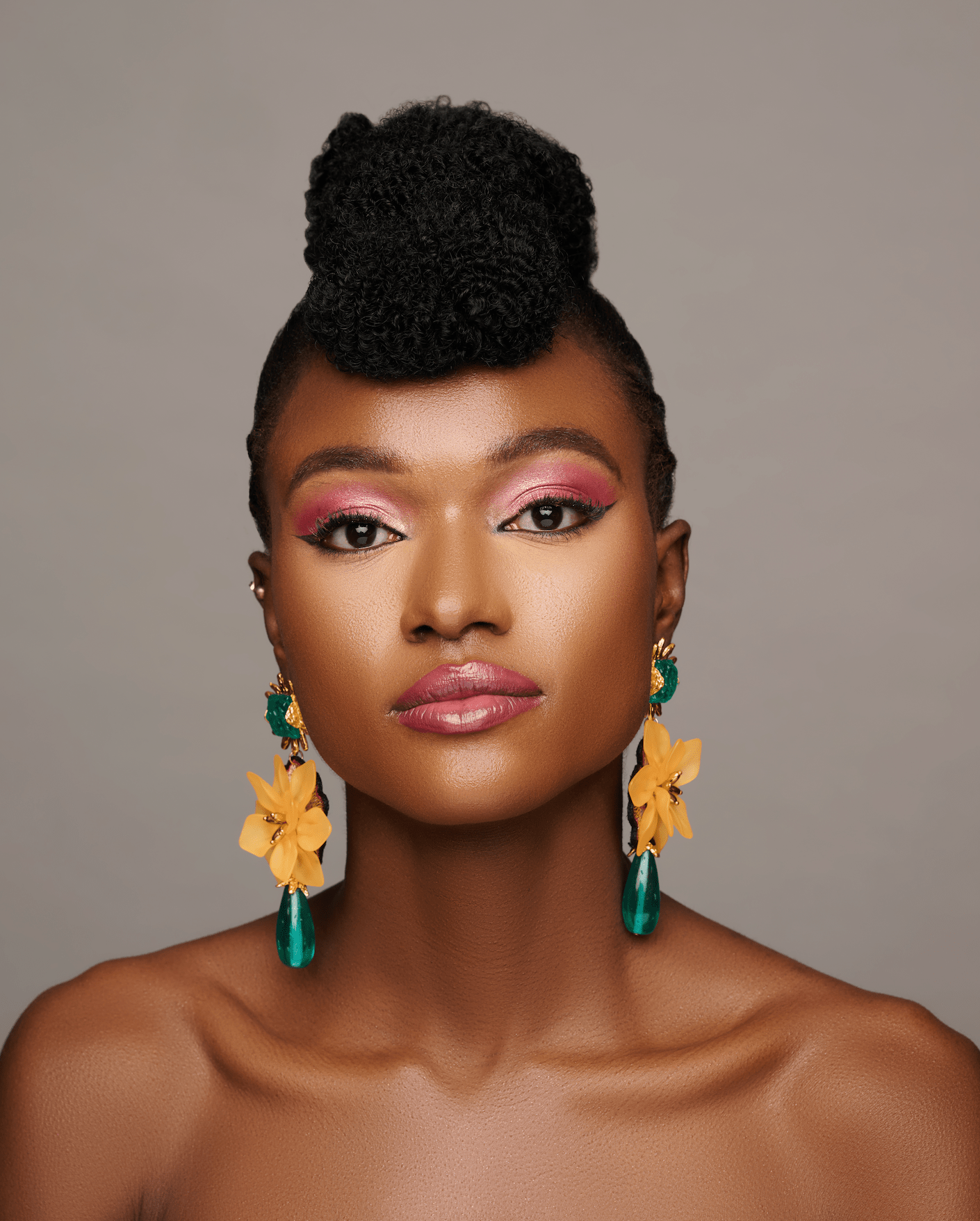 Gorgeous Bohemian Long Acrylic Resin Flower Dangle Statement Earrings - Fatisha Boutique