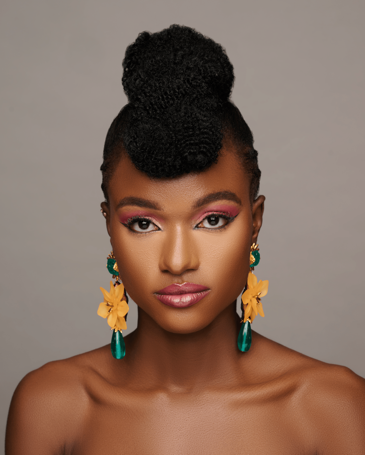 Gorgeous Bohemian Long Acrylic Resin Flower Dangle Statement Earrings - Fatisha Boutique