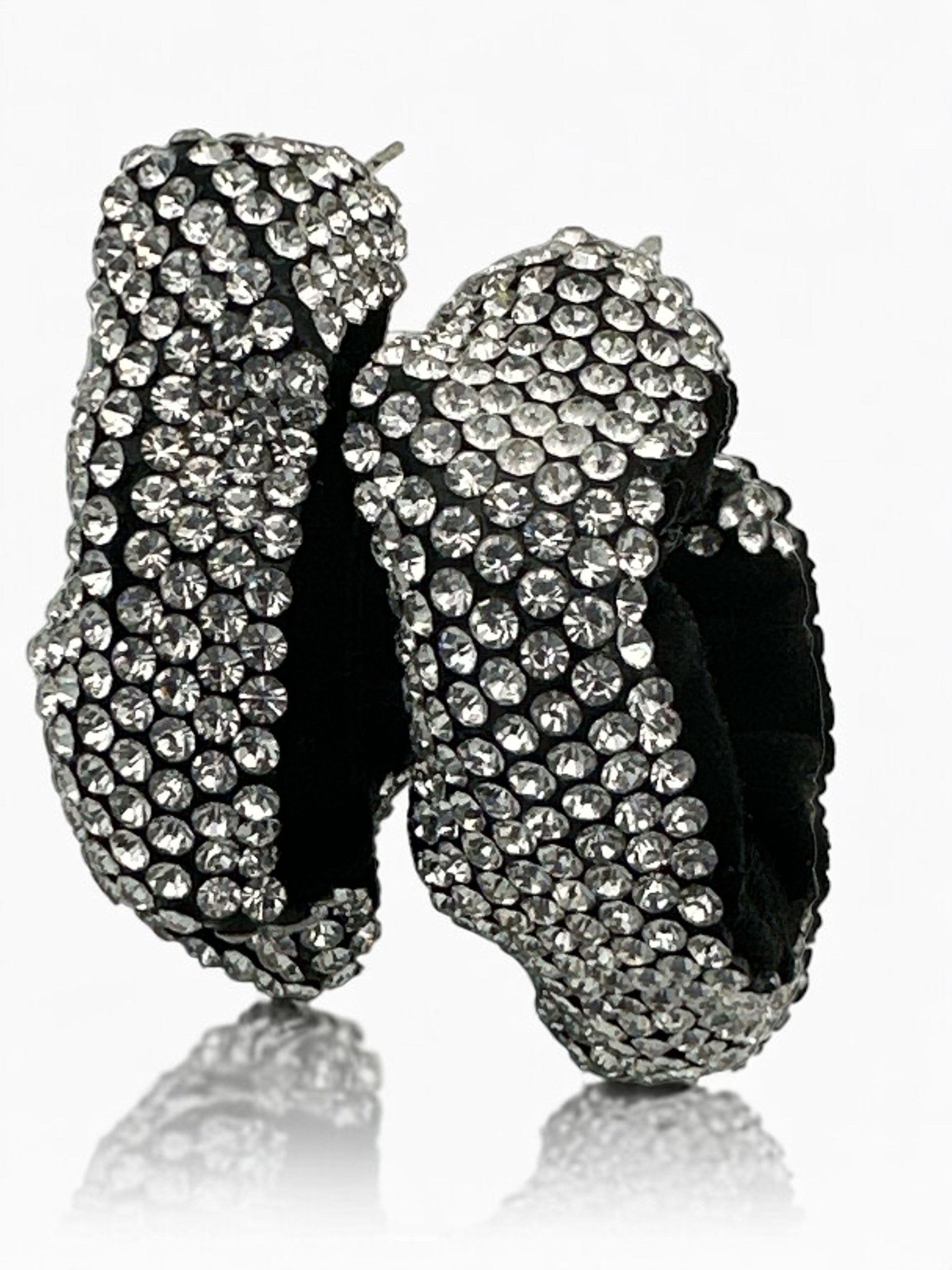 Gorgeous Crystal Rhinestones Lightweight Statement Stud Earrings - Fatisha Boutique