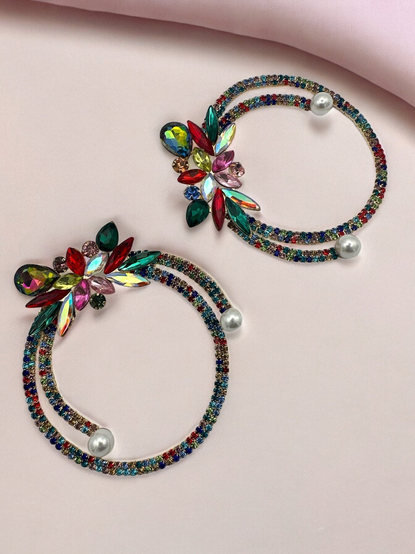 Gorgeous Crystal Rhinestones Statement Stud Earrings - Fatisha Boutique