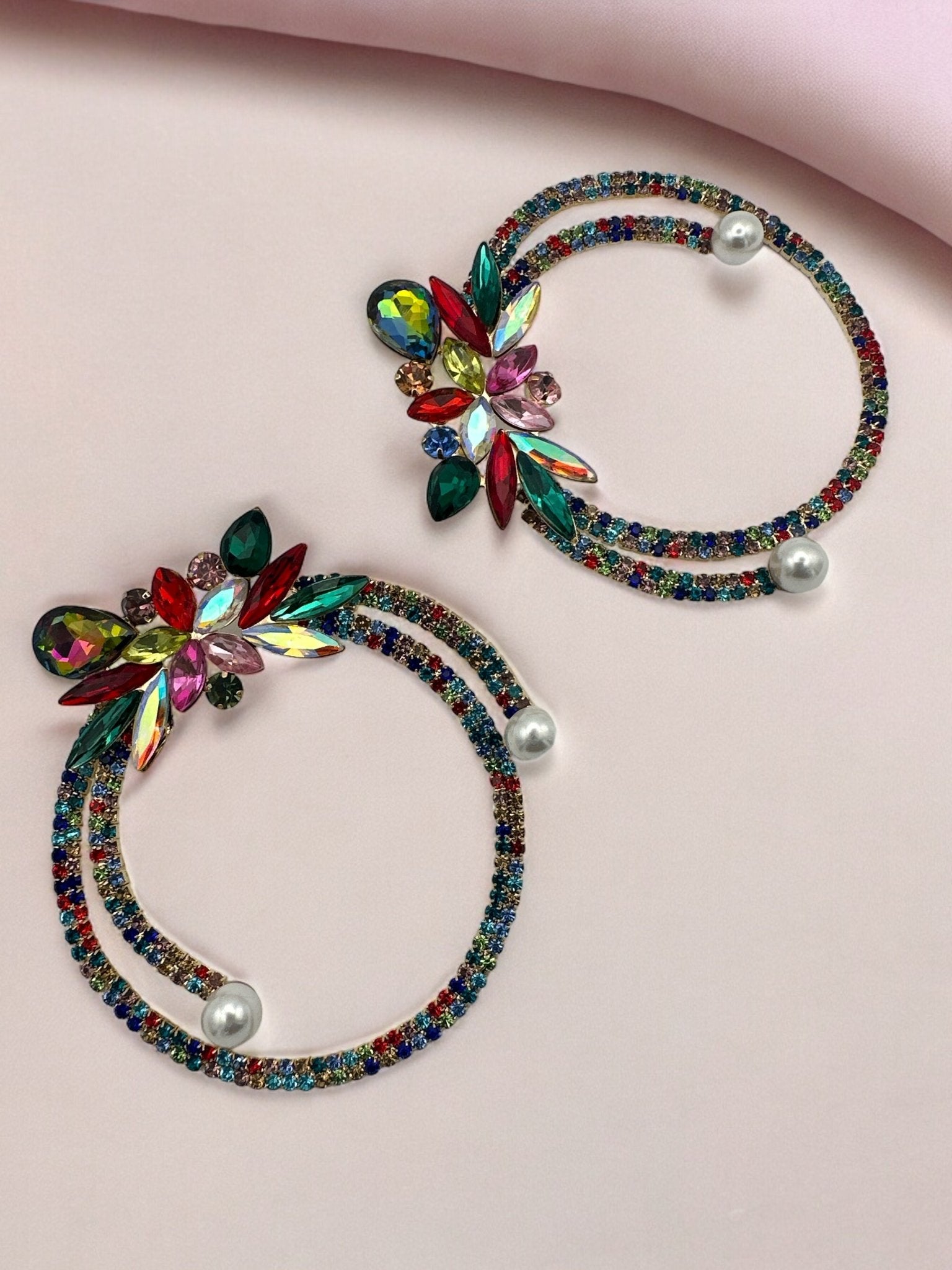 Gorgeous Crystal Rhinestones Statement Stud Earrings - Fatisha Boutique