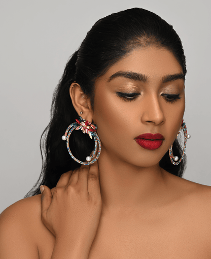 Gorgeous Crystal Rhinestones Statement Stud Earrings - Fatisha Boutique