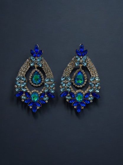 Gorgeous Rhinestones Crystal Teardrop Statement Earrings - Fatisha Boutique