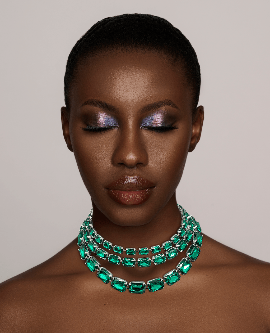 Gorgeous Sparkling Large Crystal Rhinestones Statement Choker Necklaces - Fatisha Boutique