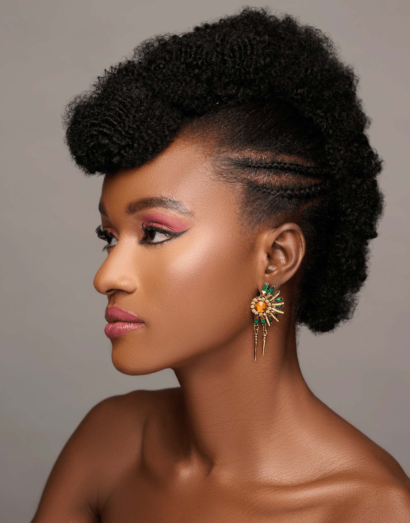Gorgeous Spike Metal And Rhinestone Retro Punk Earrings - Fatisha Boutique