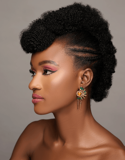 Gorgeous Spike Metal And Rhinestone Retro Punk Earrings - Fatisha Boutique