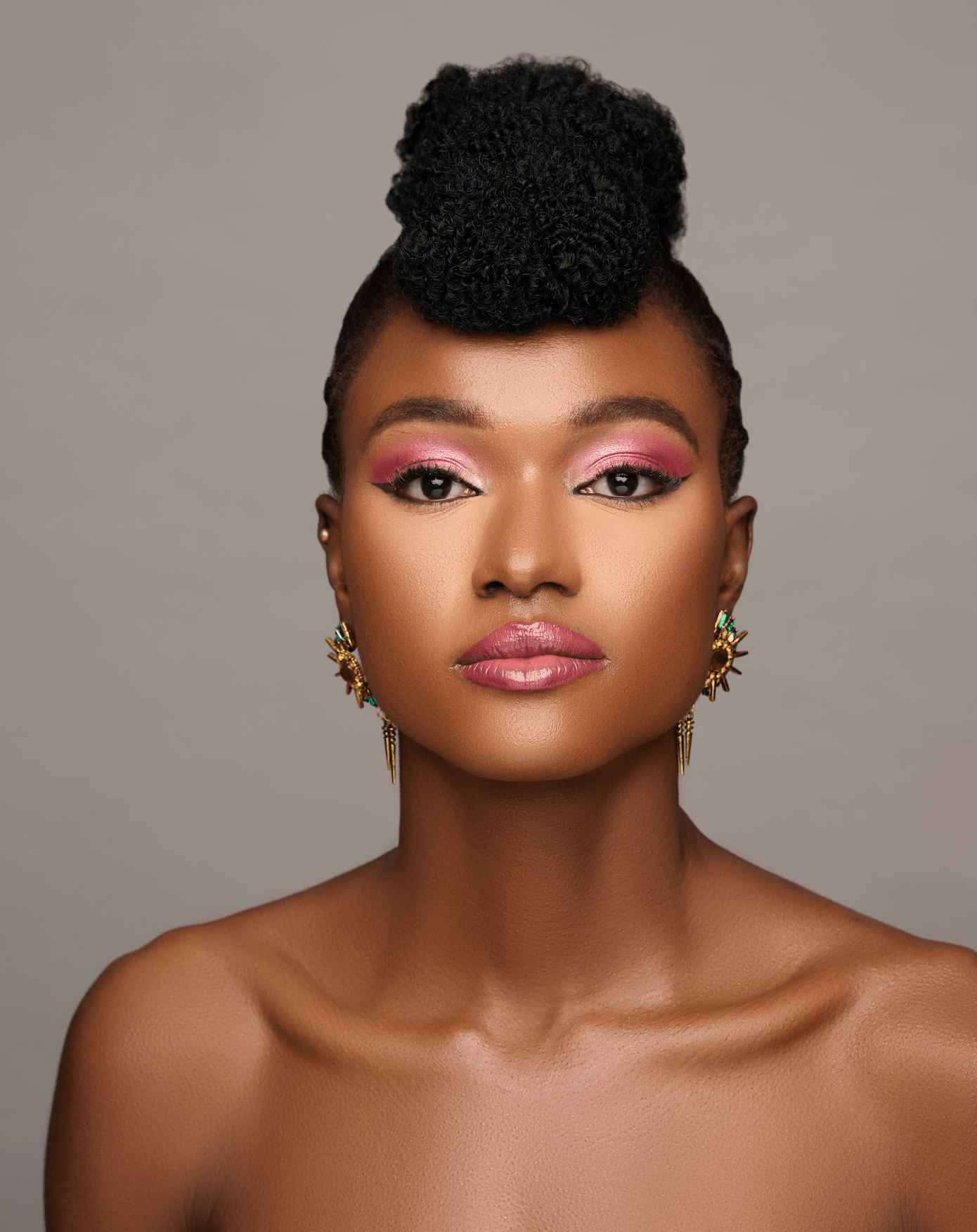 Gorgeous Spike Metal And Rhinestone Retro Punk Earrings - Fatisha Boutique