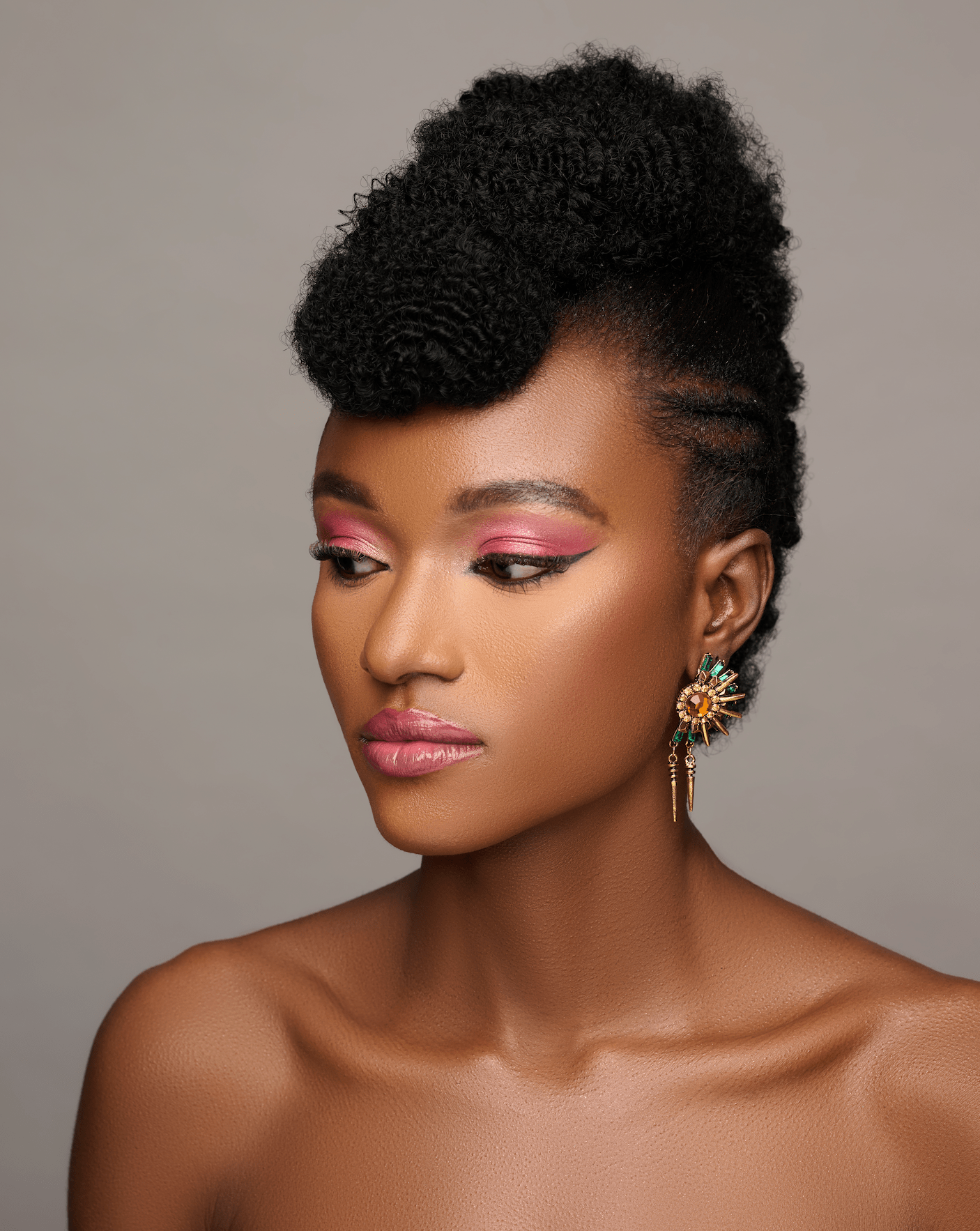Gorgeous Spike Metal And Rhinestone Retro Punk Earrings - Fatisha Boutique