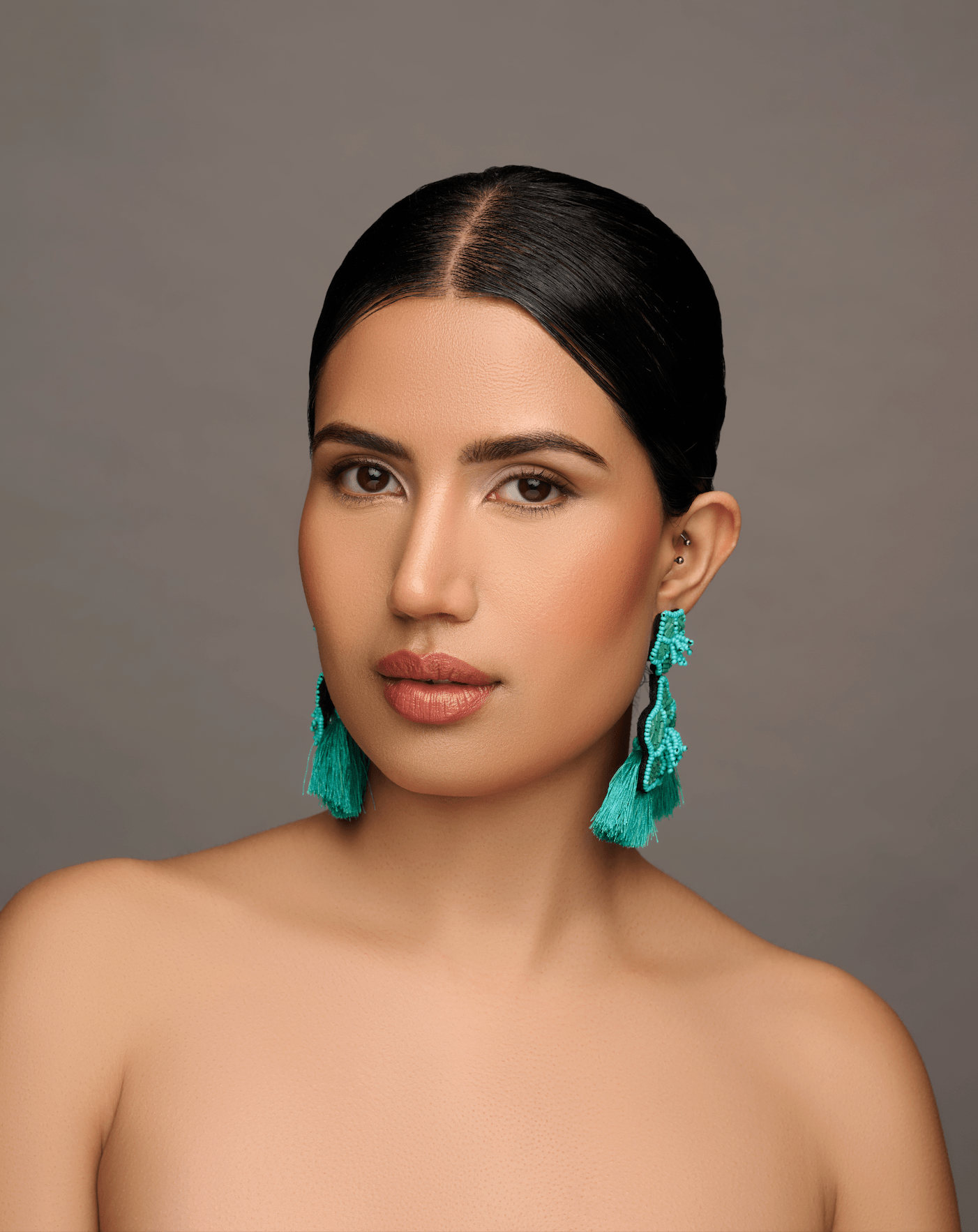 Green Bohemian Beaded Thread Tassels Summer Earrings - Fatisha Boutique