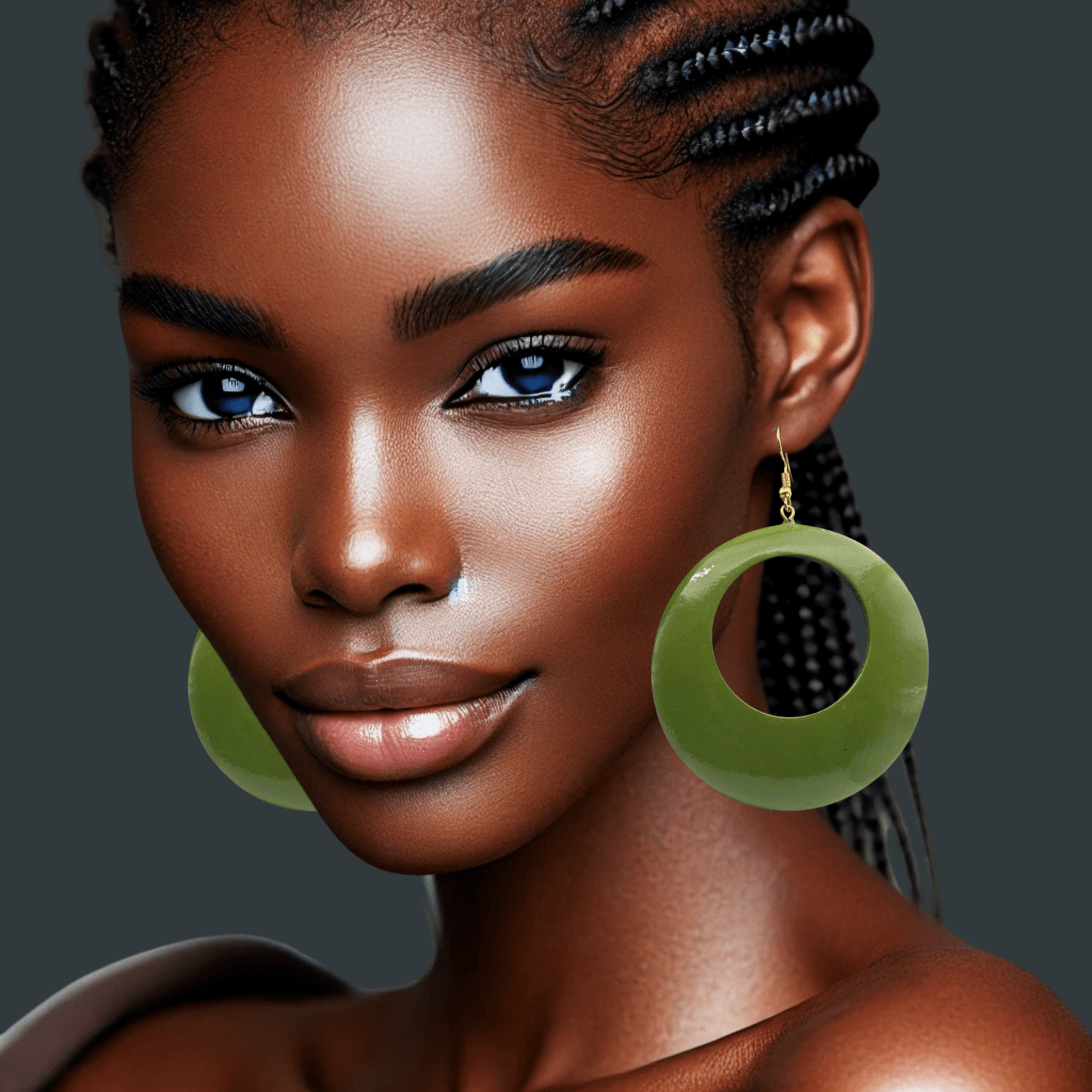 Green Wooden Dangle Ethnic Earrings - Fatisha Boutique