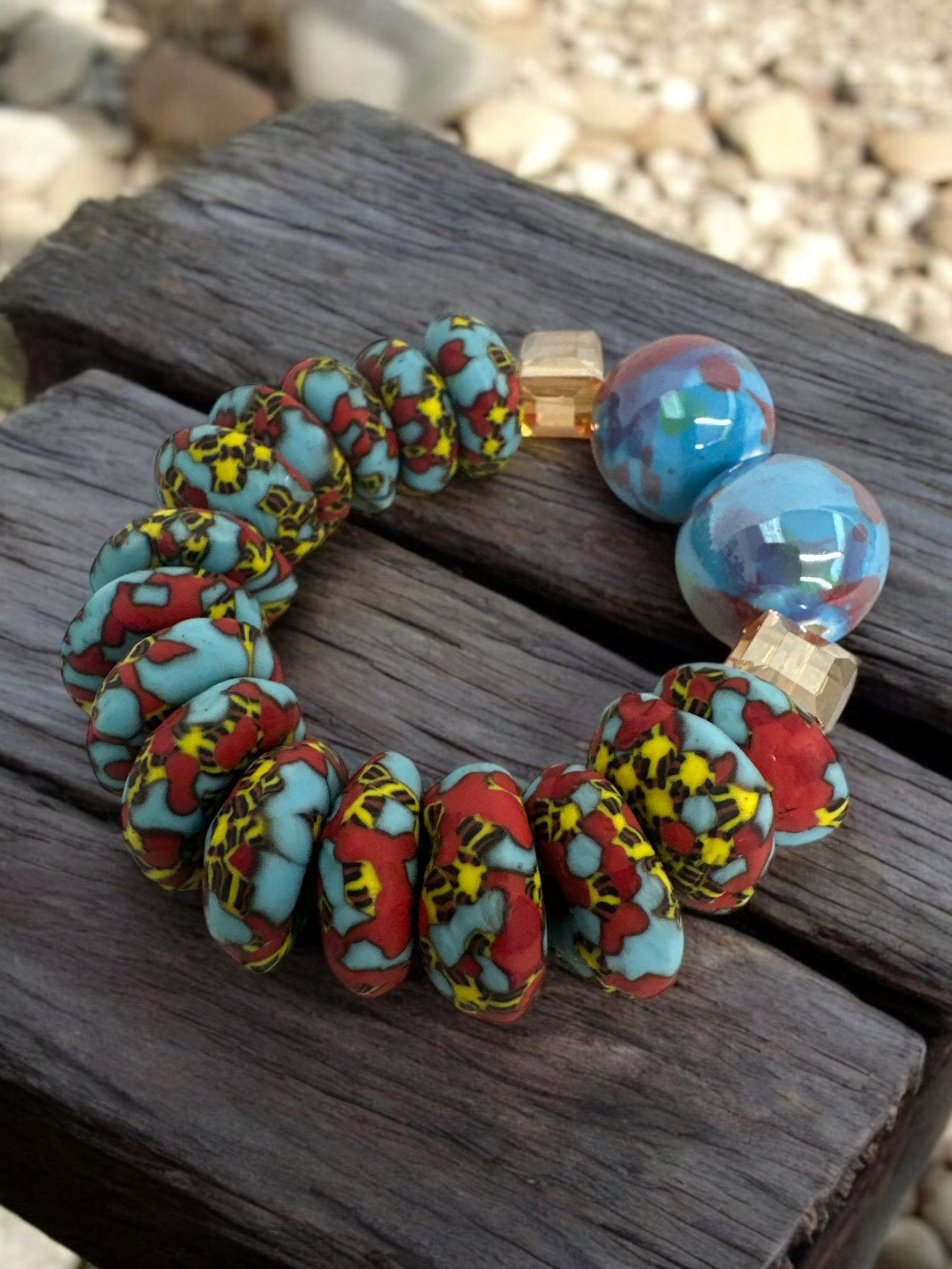 Handcrafted African Korobo Bead Bracelet - Fatisha Boutique