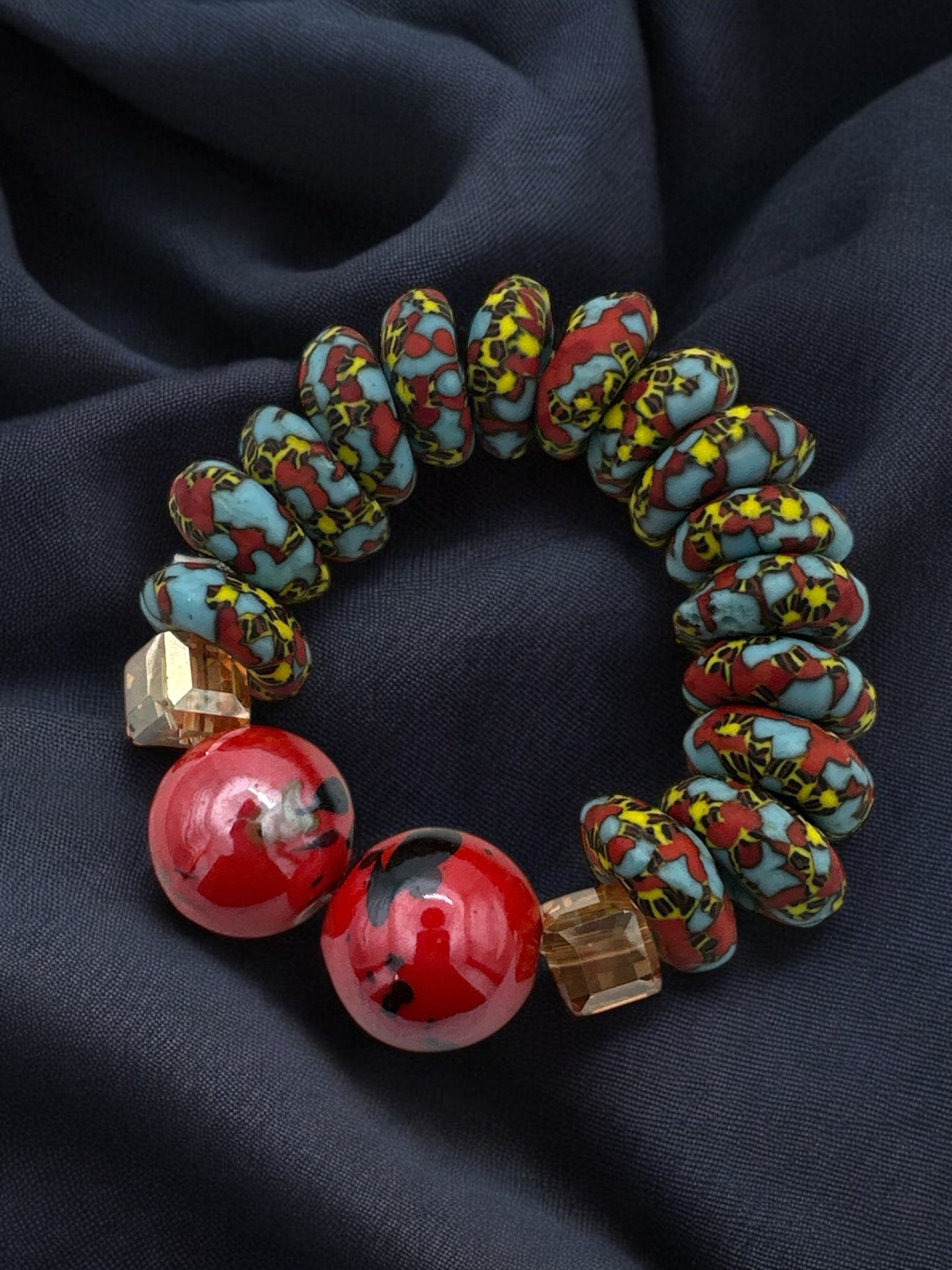 Handcrafted African Korobo Bead Bracelet - Fatisha Boutique