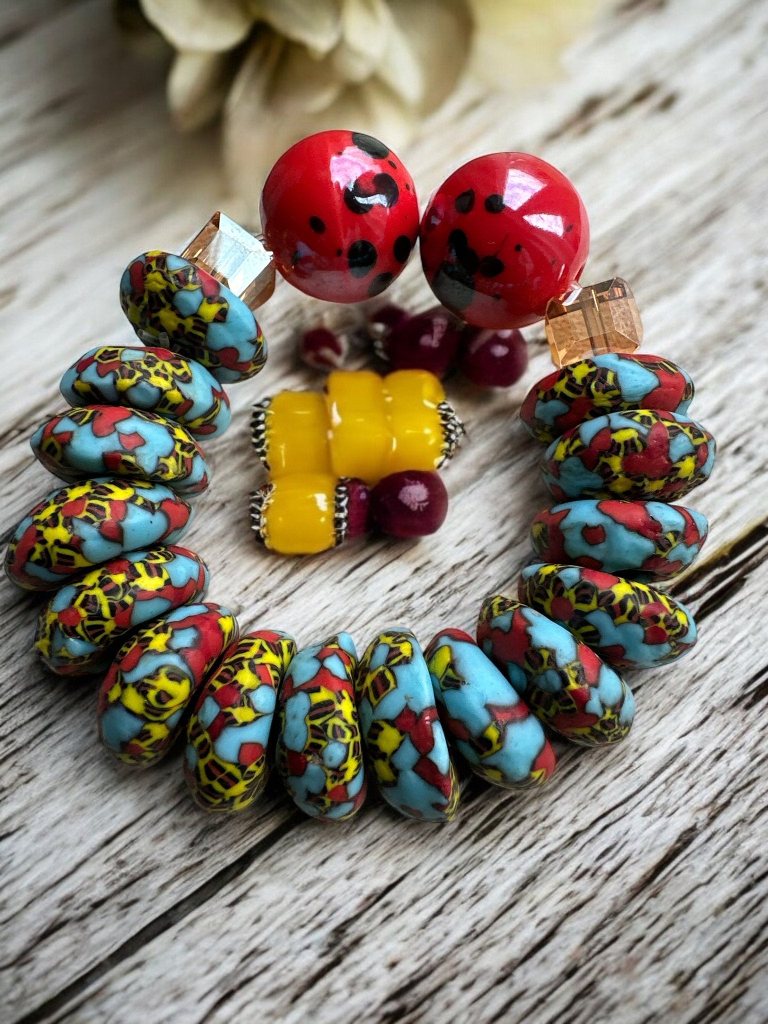 Handcrafted African Korobo Bead Bracelet - Fatisha Boutique