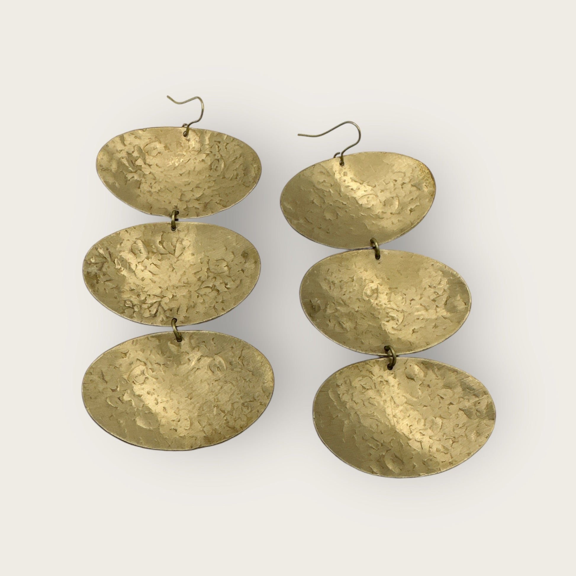 Handcrafted Elegant Long Bold Brass Dangle Statement Earrings - Fatisha Boutique