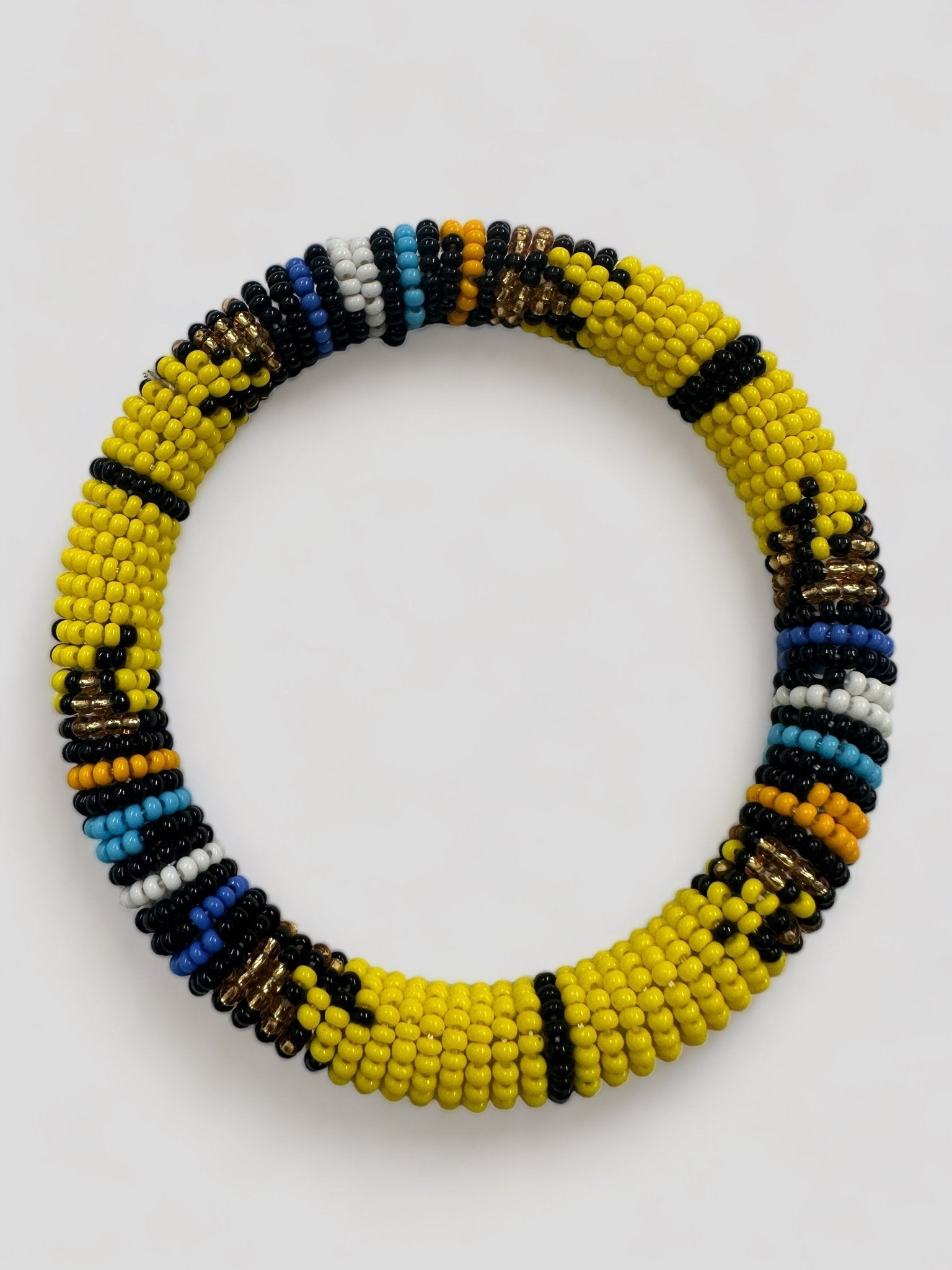 Handmade African Beaded Bangles – Multicolour Stackable Bracelet | Ethnic Tribal Jewellery - Fatisha Boutique