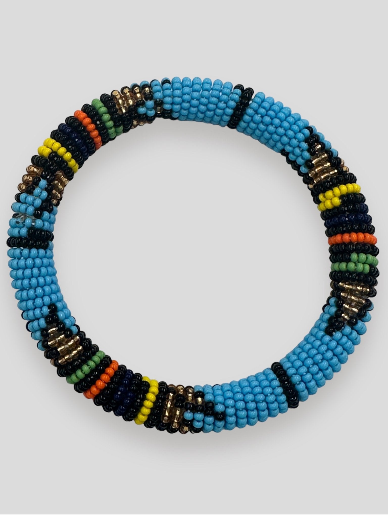 Handmade African Beaded Bangles – Multicolour Stackable Bracelet | Ethnic Tribal Jewellery - Fatisha Boutique