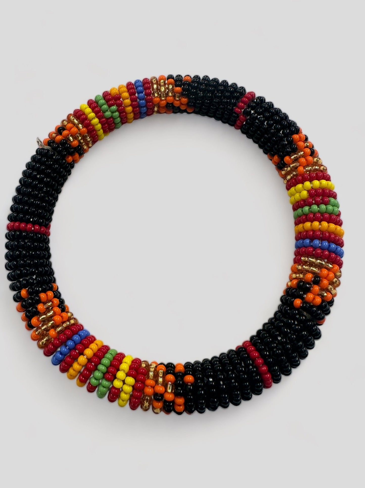Handmade African Beaded Bangles – Multicolour Stackable Bracelet | Ethnic Tribal Jewellery - Fatisha Boutique