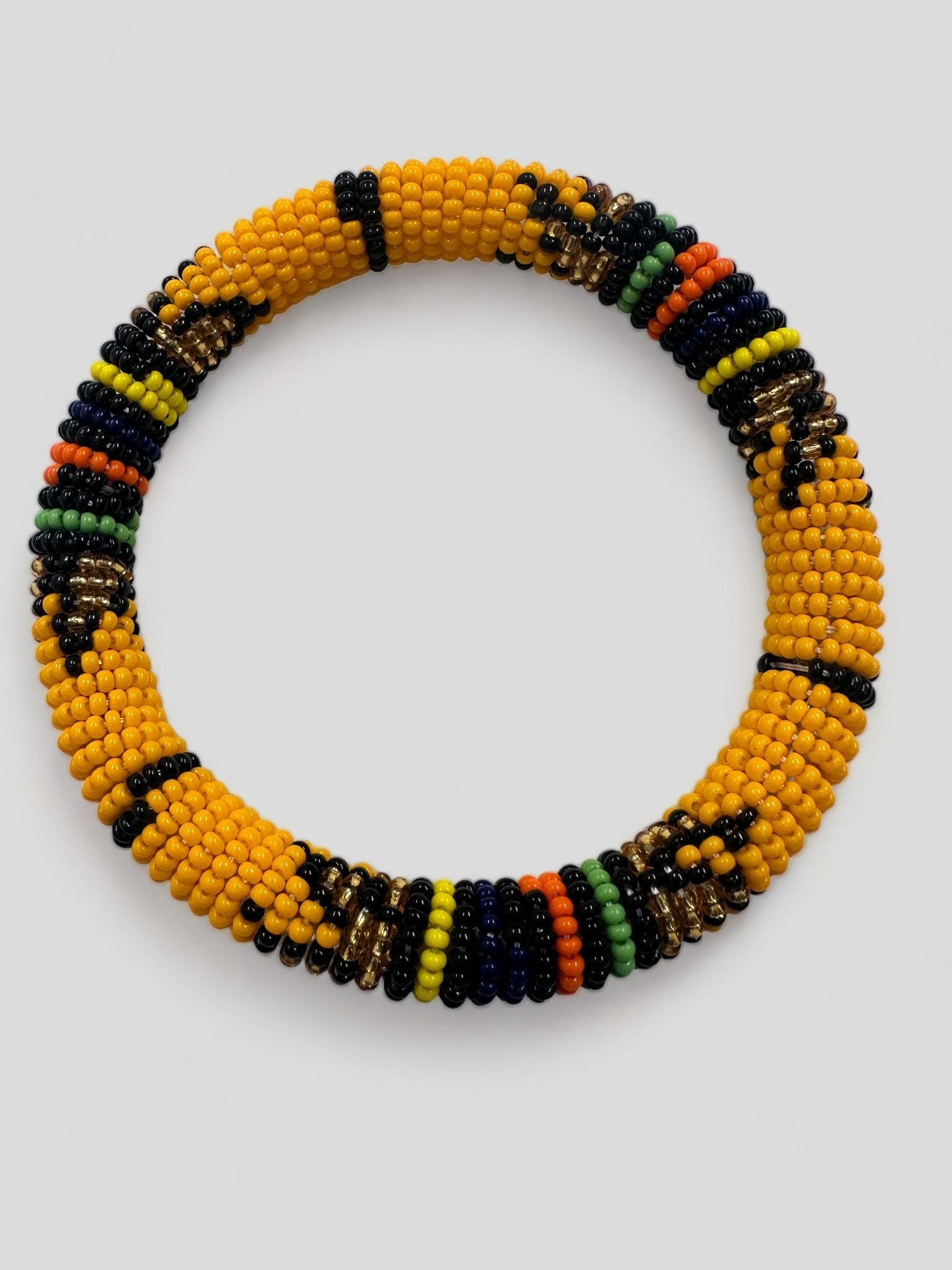 Handmade African Beaded Bangles – Multicolour Stackable Bracelet | Ethnic Tribal Jewellery - Fatisha Boutique