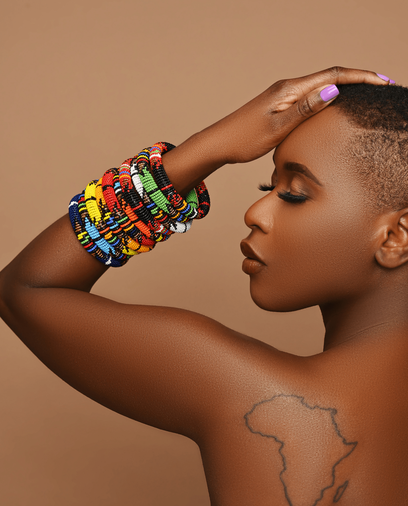 Handmade African Beaded Bangles – Multicolour Stackable Bracelet | Ethnic Tribal Jewellery - Fatisha Boutique