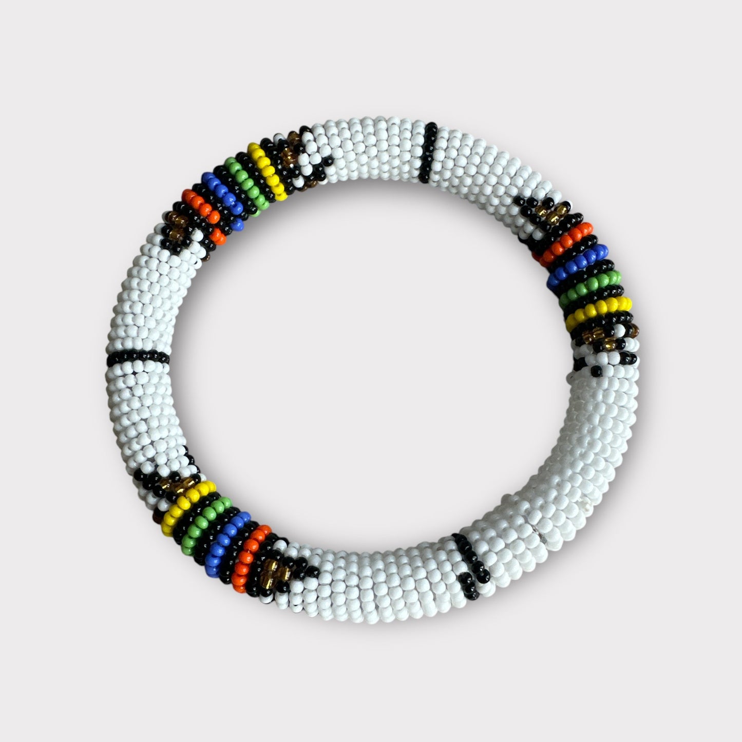 Handmade African Beaded Bangles – Multicolour Stackable Bracelet | Ethnic Tribal Jewellery - Fatisha Boutique