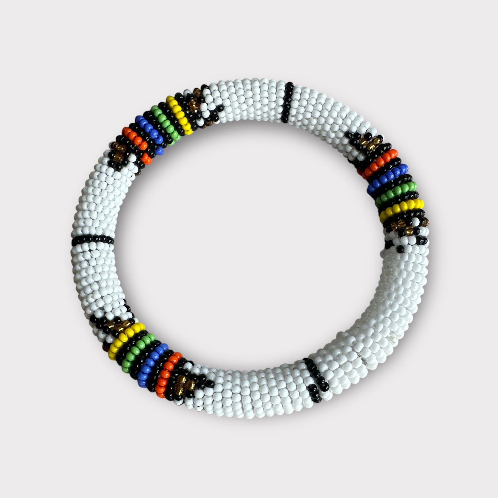 Handmade African Beaded Bangles – Multicolour Stackable Bracelet | Ethnic Tribal Jewellery - Fatisha Boutique
