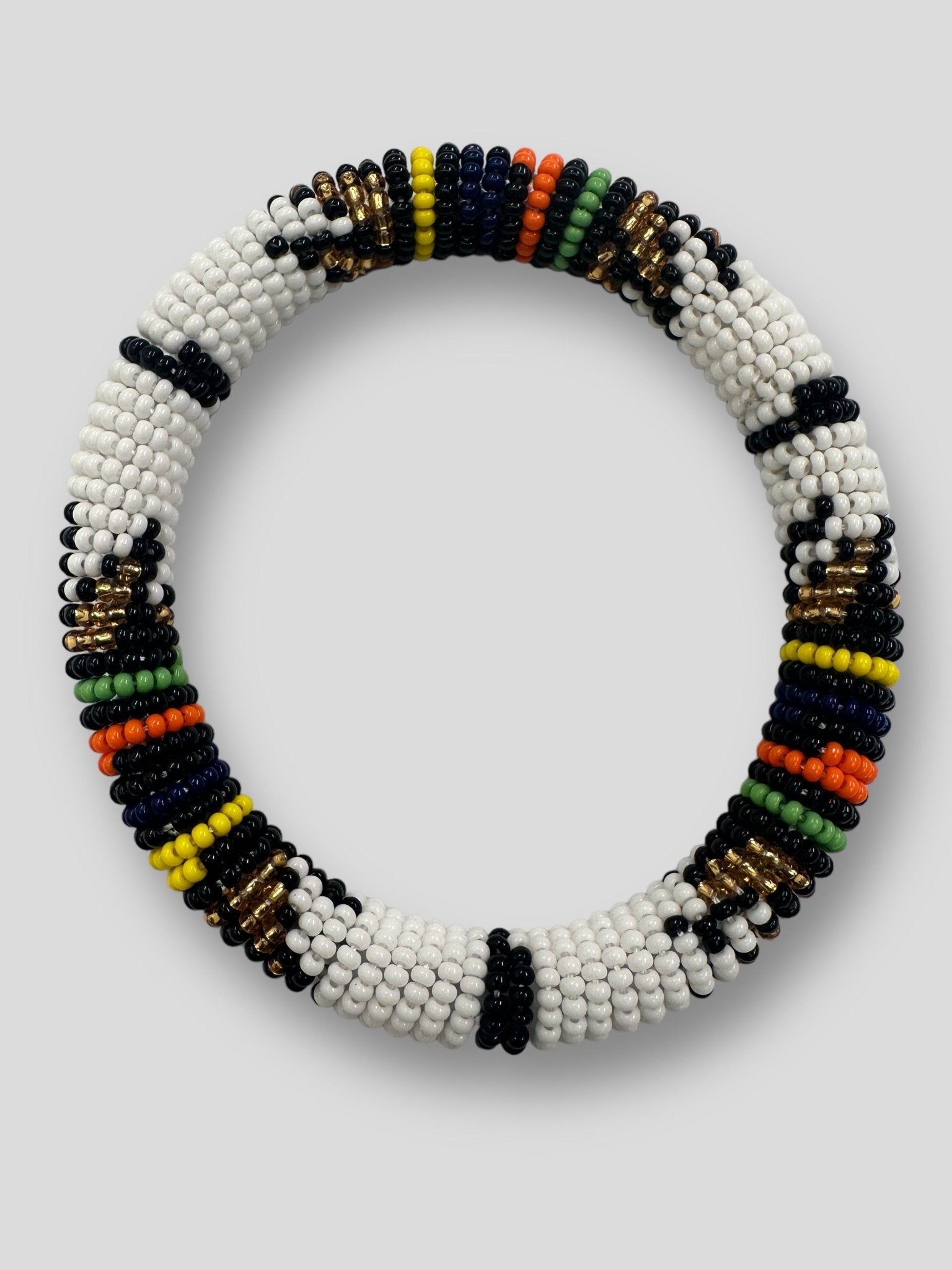 Handmade African Beaded Bangles – Multicolour Stackable Bracelet | Ethnic Tribal Jewellery - Fatisha Boutique