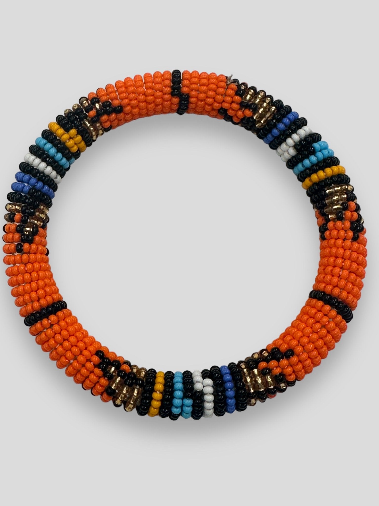 Handmade African Beaded Bangles – Multicolour Stackable Bracelet | Ethnic Tribal Jewellery - Fatisha Boutique
