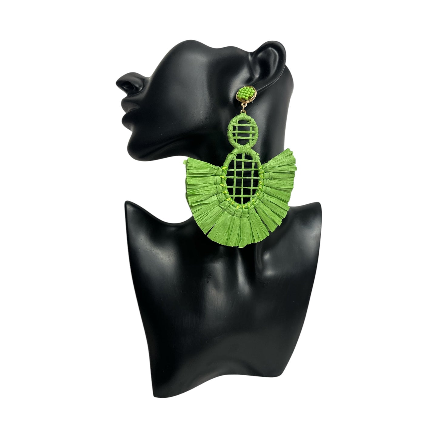 Handmade Bohemian Raffia Statement Earrings for Women - Fatisha Boutique