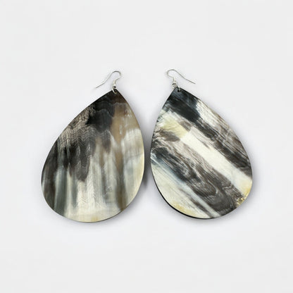 Handmade Buffalo Horn Ethnic Dangle Earrings - Fatisha Boutique