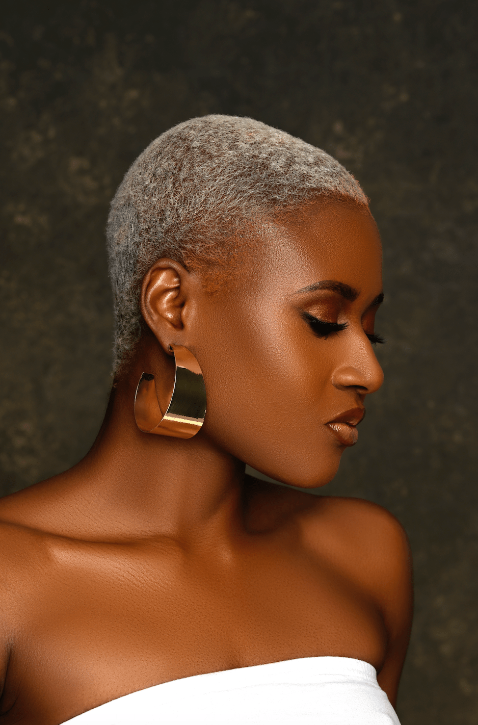 Large Statement Alloy Stud Earrings – Bold and Modern Gold - Tone Earrings - Fatisha Boutique