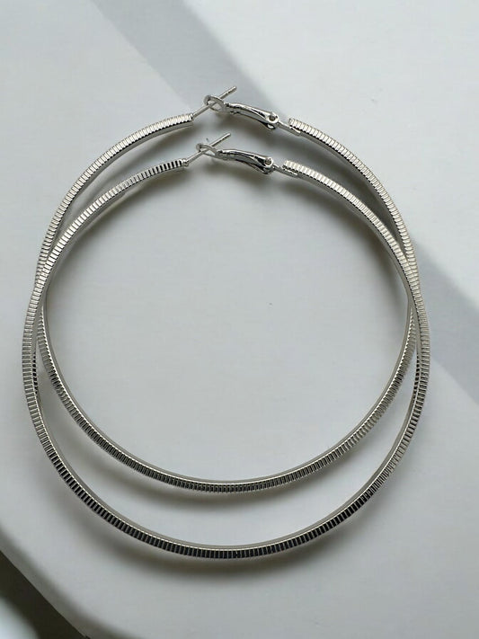 Lightweight 8cm Gold Hoop Earrings - Fatisha Boutique