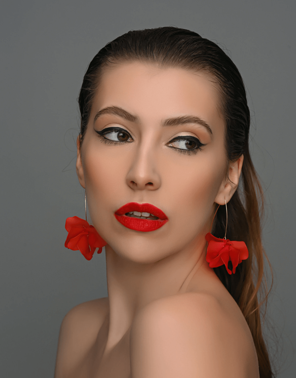Lightweight Acrylic Flower Petals Wire Dangle Drop Earrings – Vibrant & Elegant - Fatisha Boutique